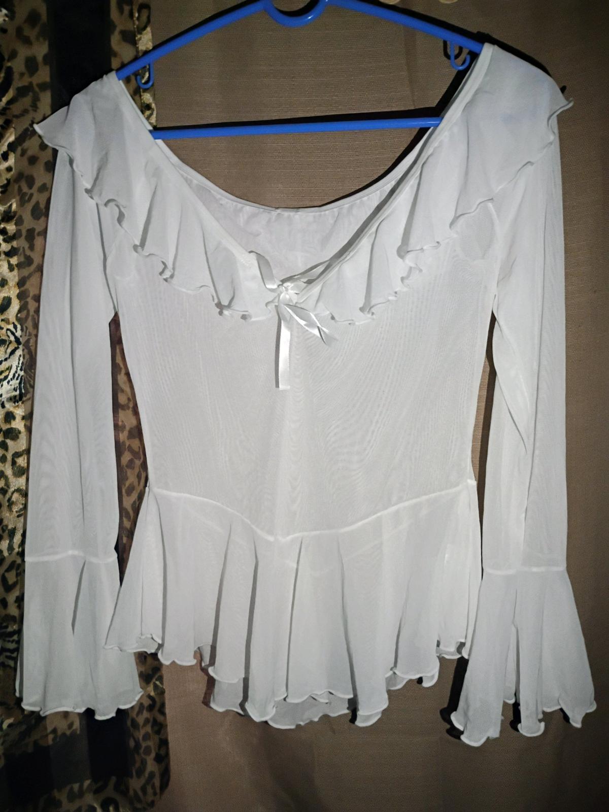 A New Sexy Womans White Long Sleeve Top with Panties