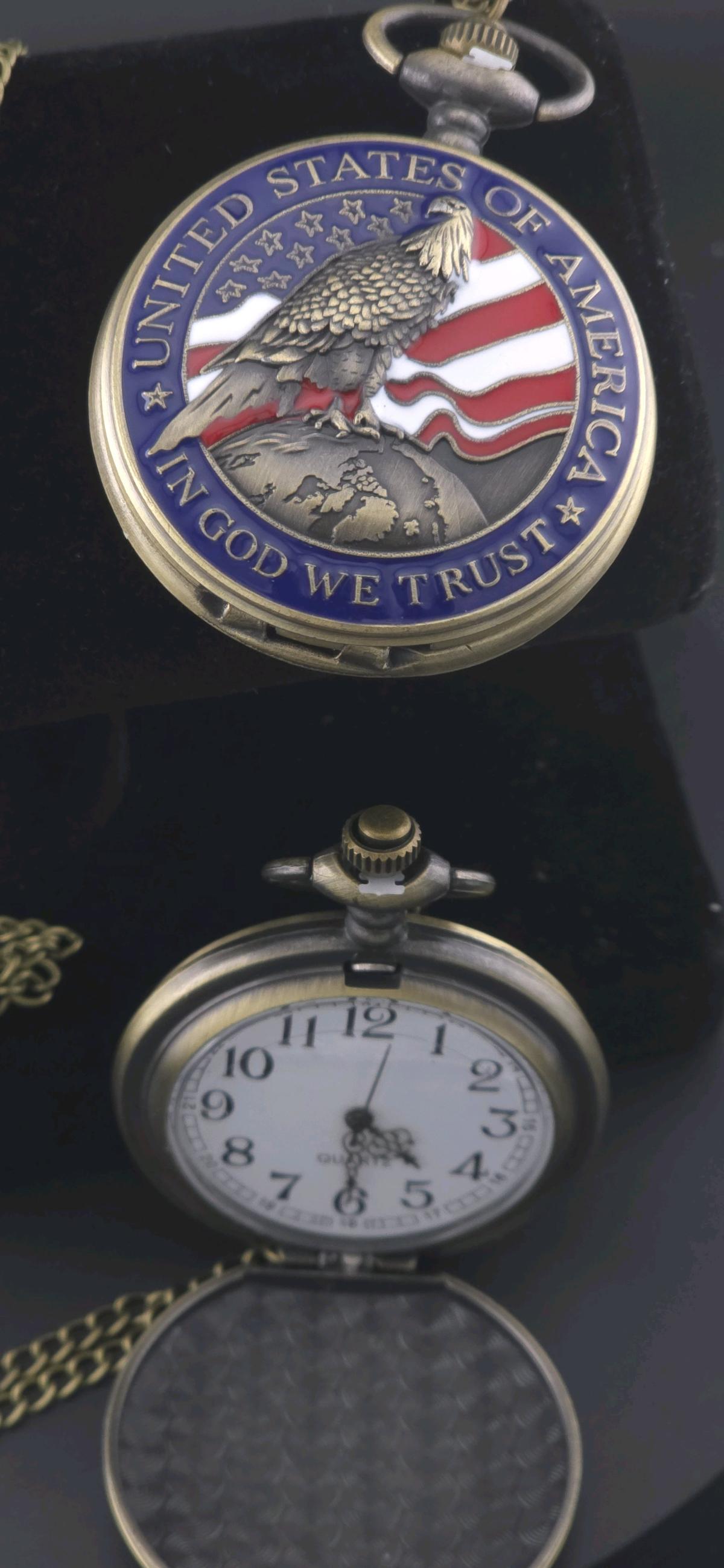 Usa In god we trust pocket watch