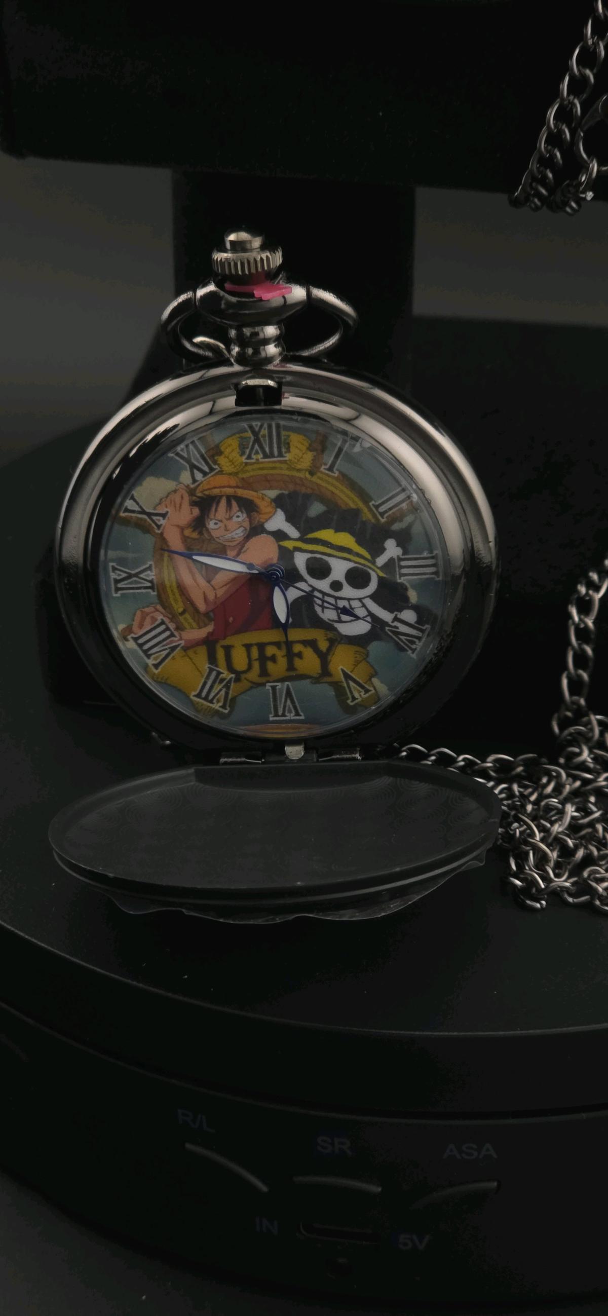 one piece Pocket watch black unisex