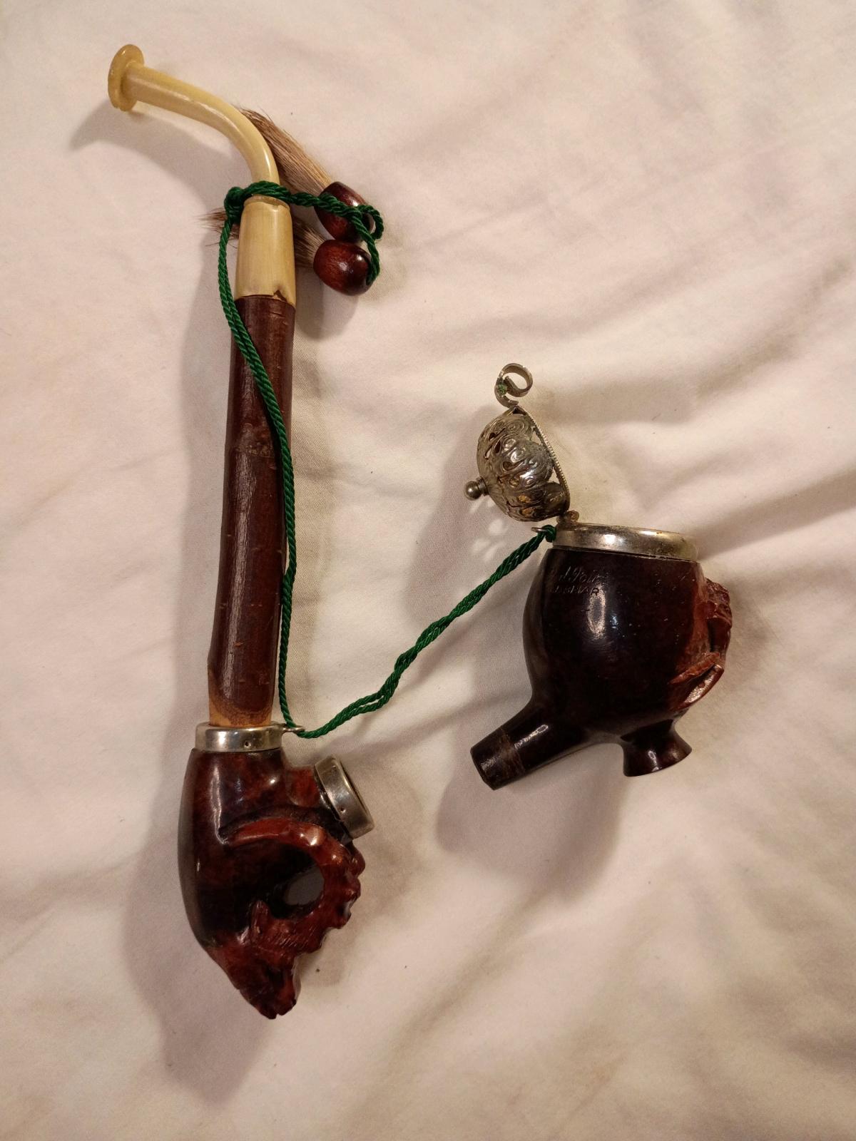 handcarved antique 100plus year old swiss style Jaeger pipe
