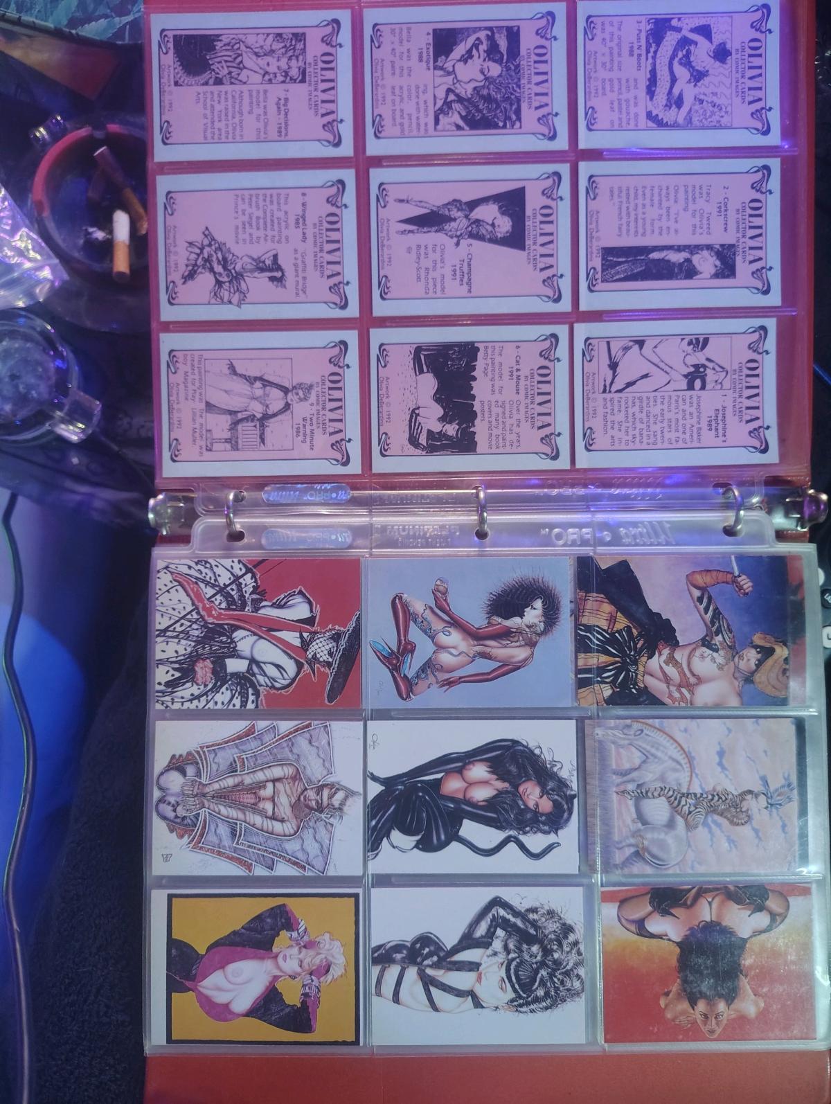two complete sets of collectible cards featuring pornstars