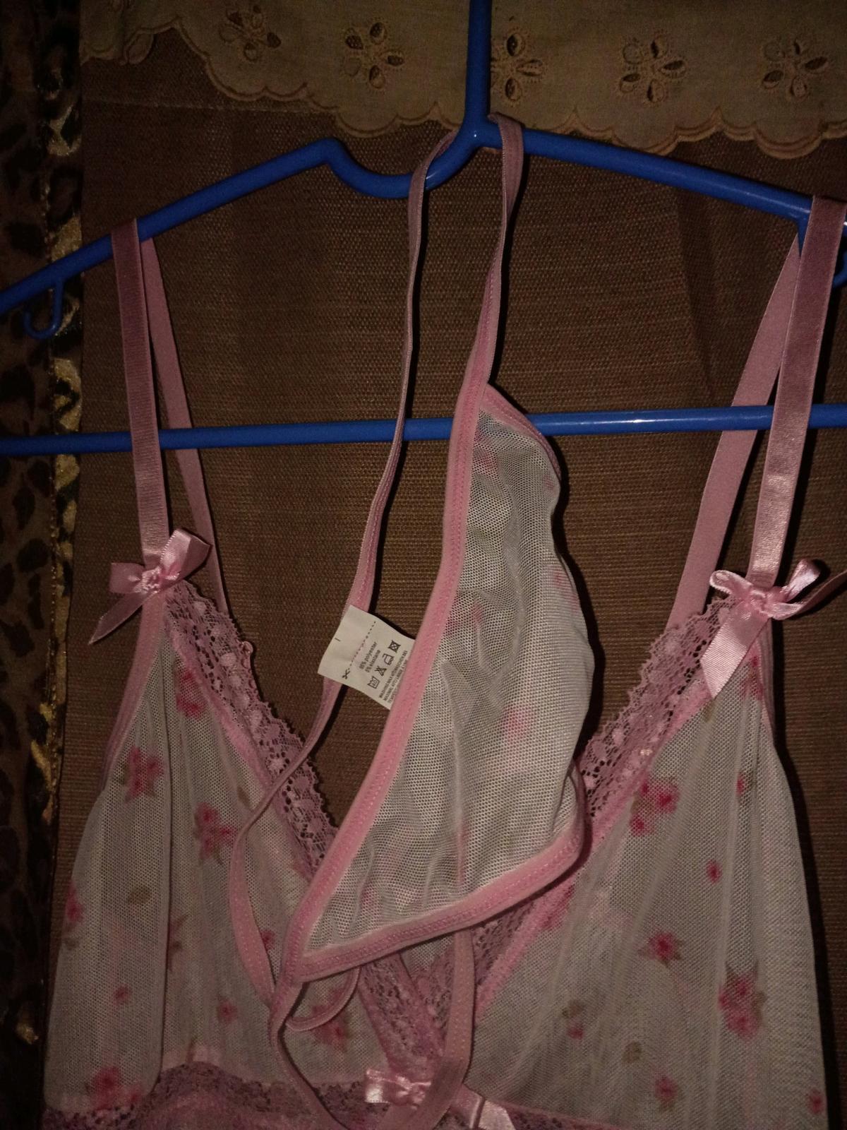 A Sexy Womans Nice New Sheer White Long Lingerie Outfit Set