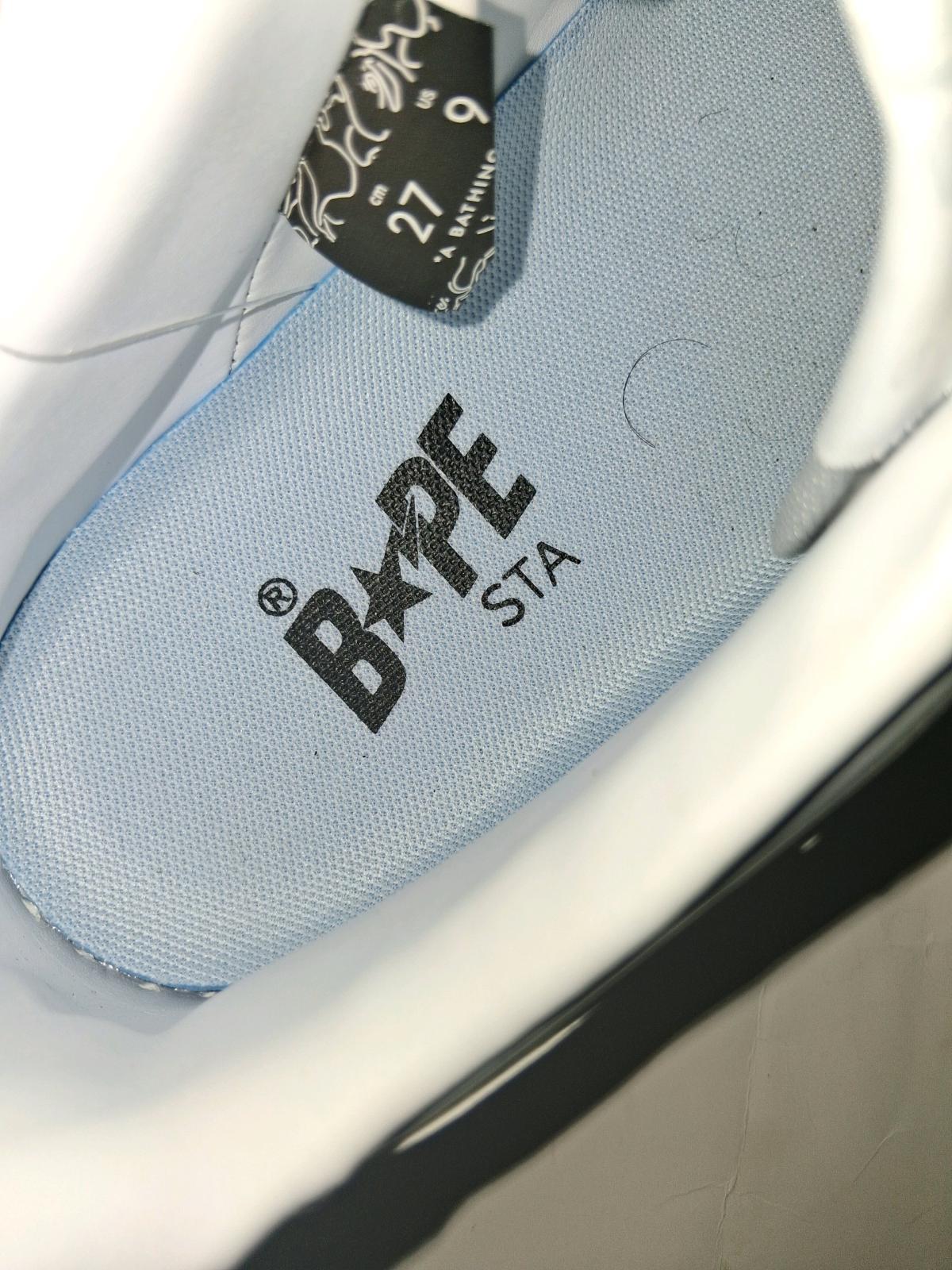 Bape White LowGray white shoes