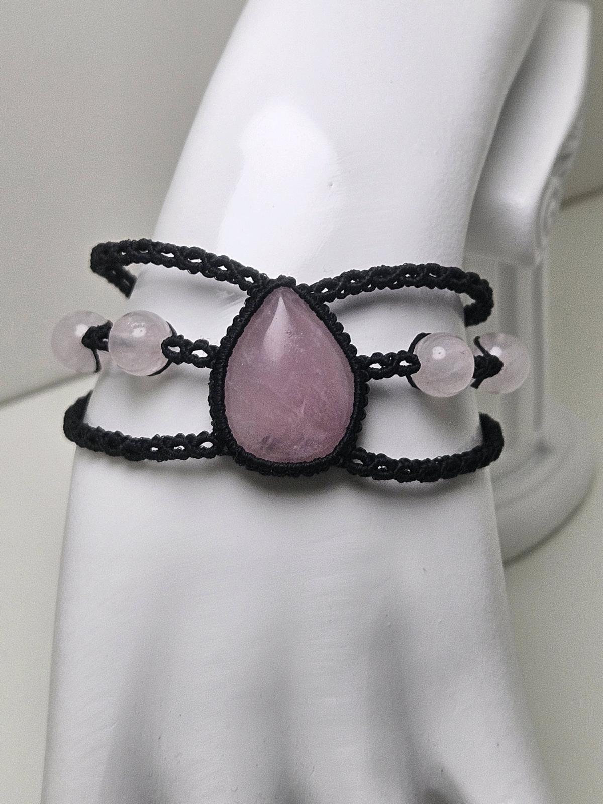 handmade Rose Quartz Bracelet