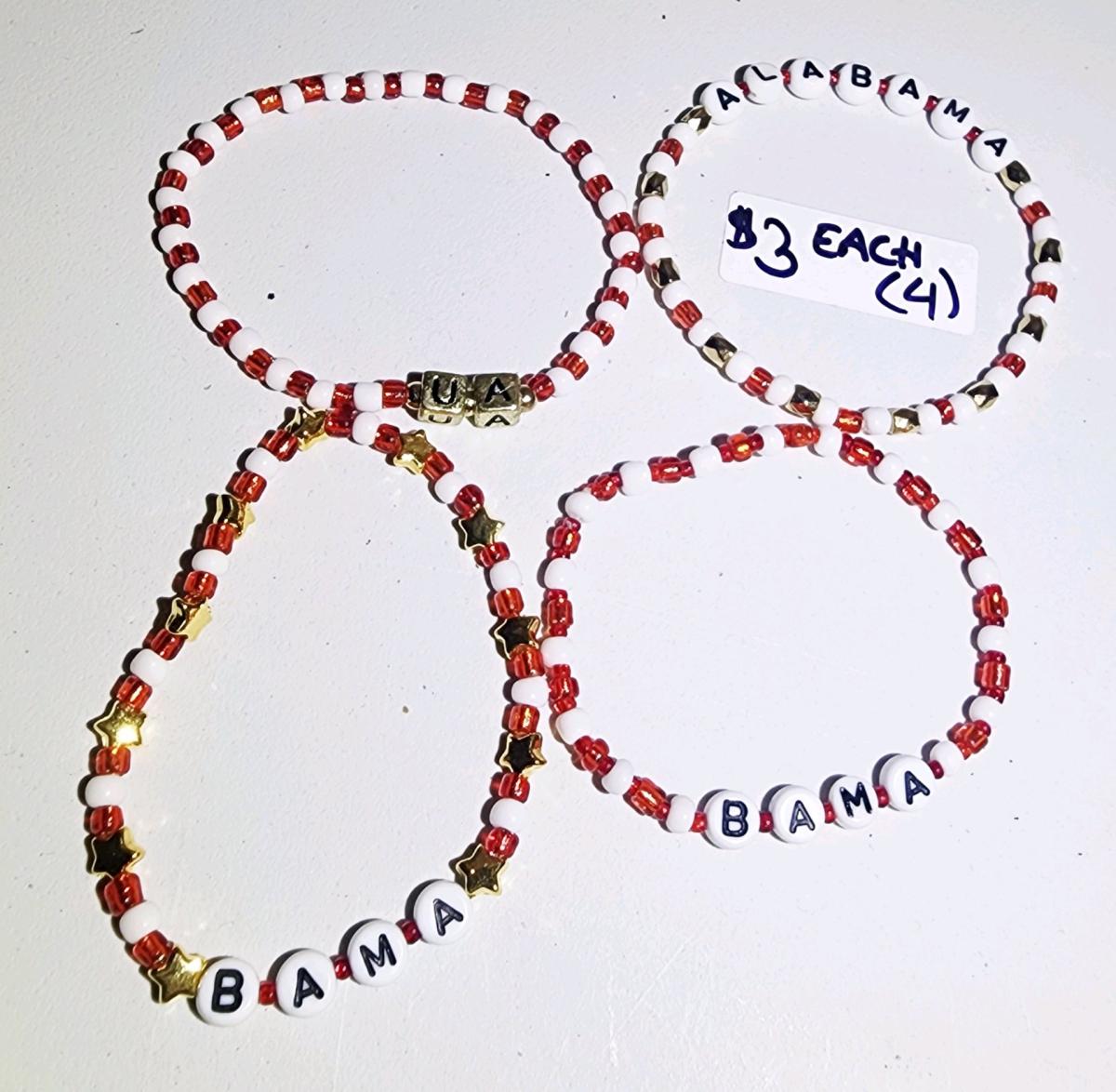 Football teams beaded bracelets