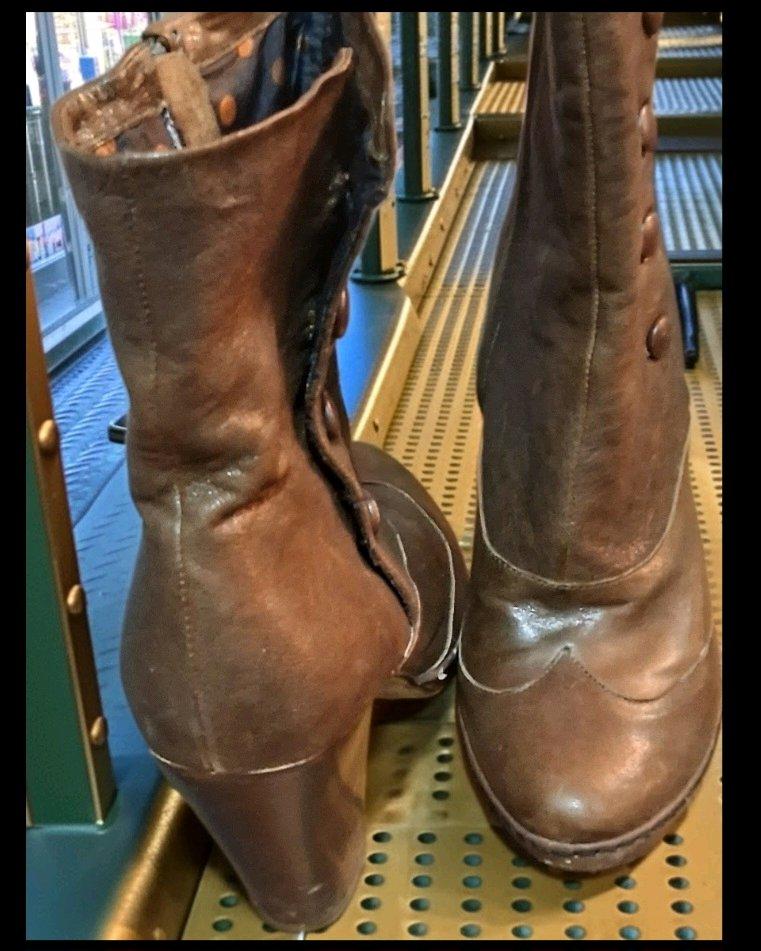 Steampunk leather boots