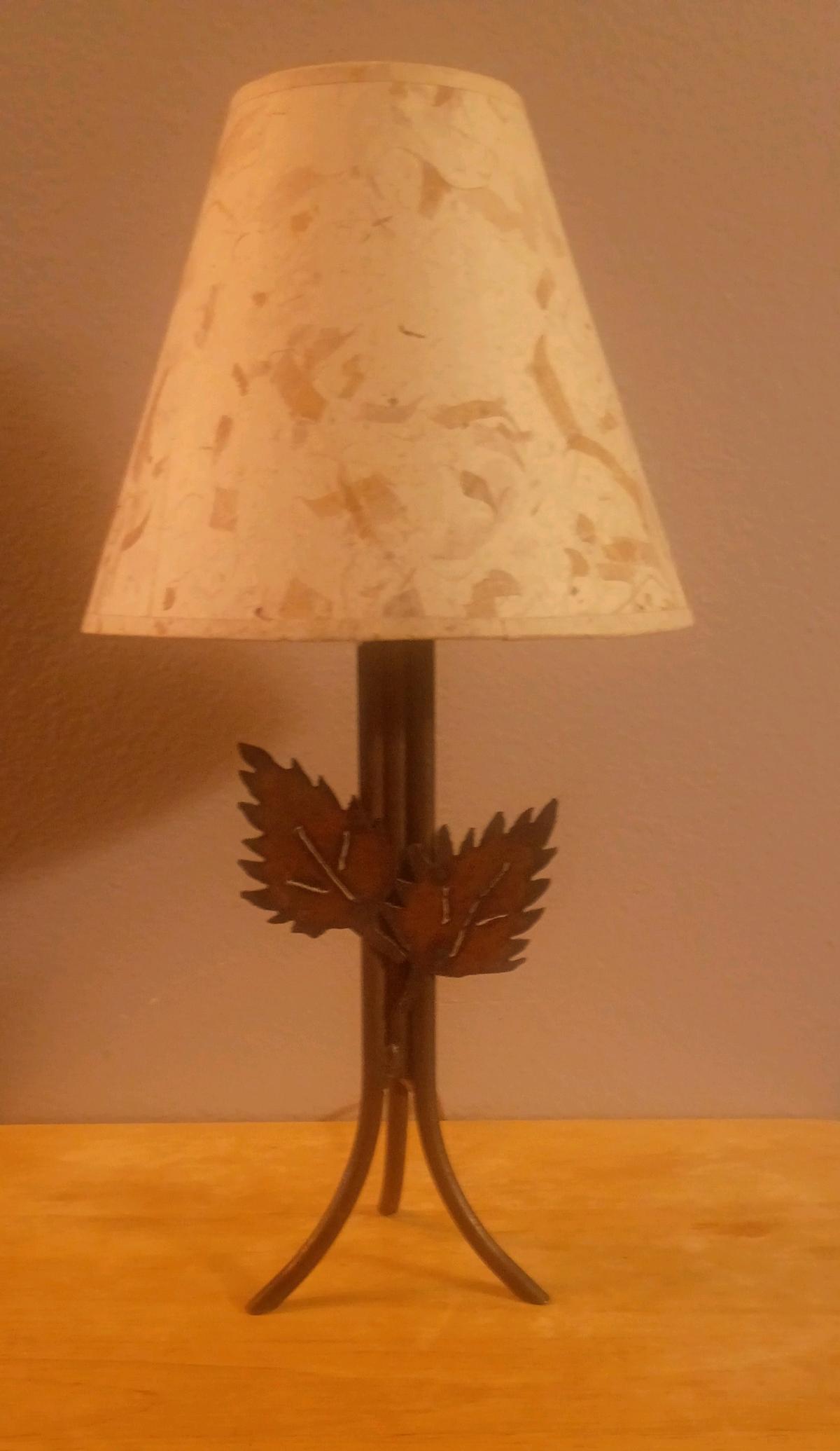 Rustic Metal Table Lamp
