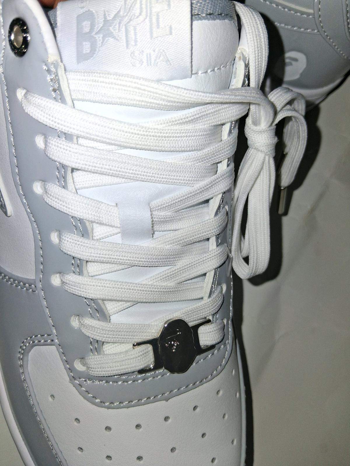 Bape White LowGray white shoes