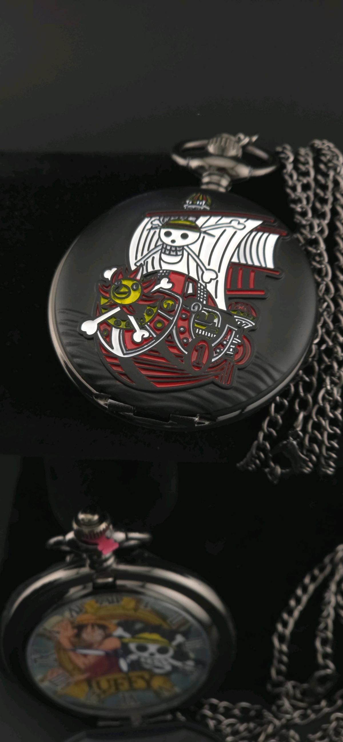one piece Pocket watch black unisex