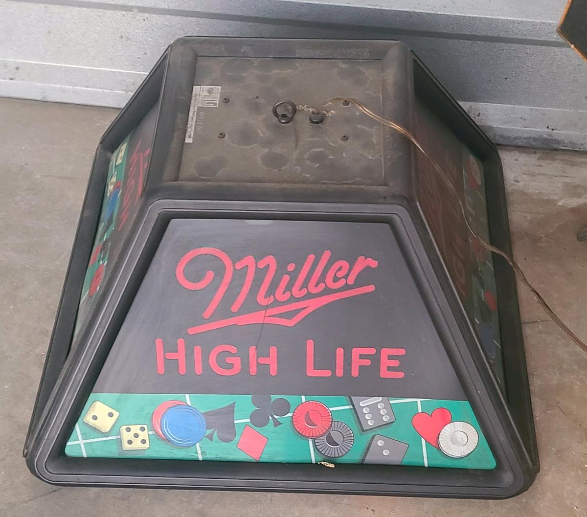 Miller pool table light