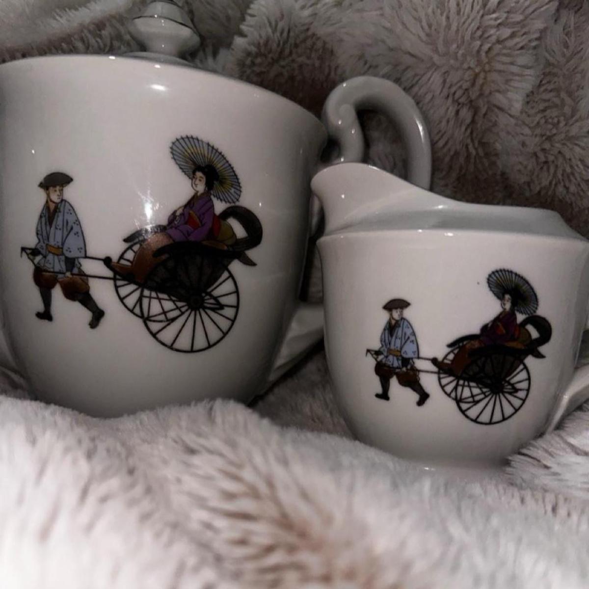 Fine China Japanese Rikisha Set