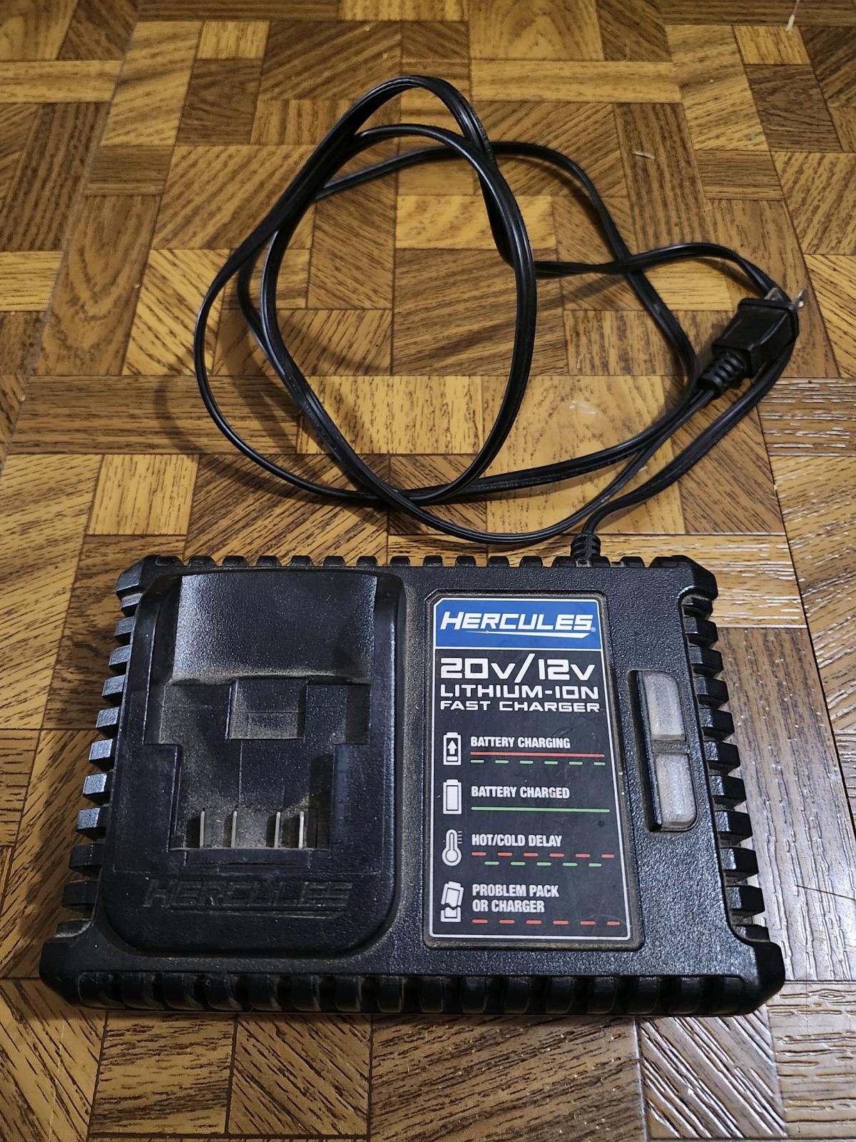 HERCULES 20V12V LithiumIon Fast Charger Black Charges 1 Batt