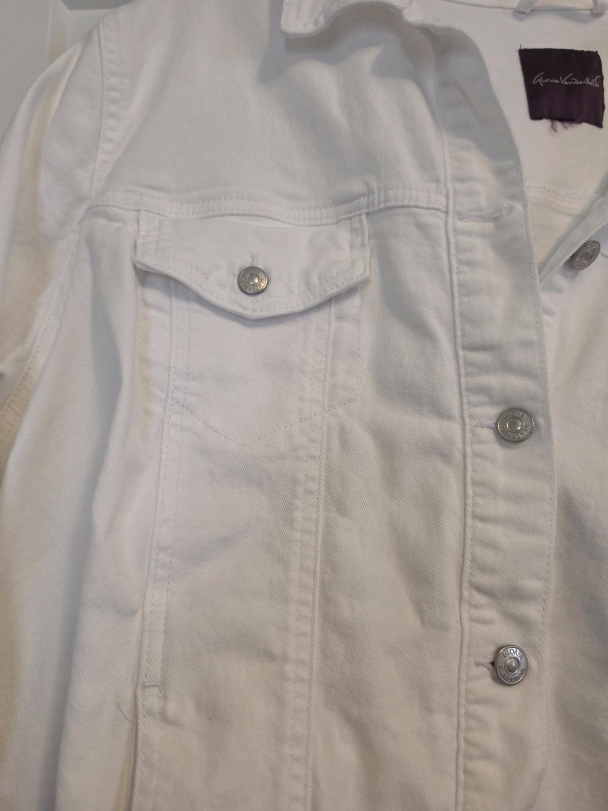 Womens 3X White Denim Jacket