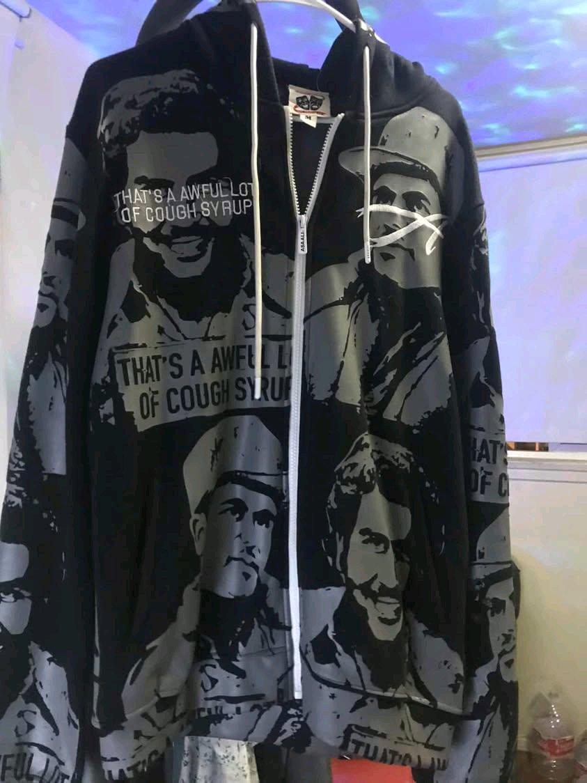 Gray and black Asaail hoodie used good