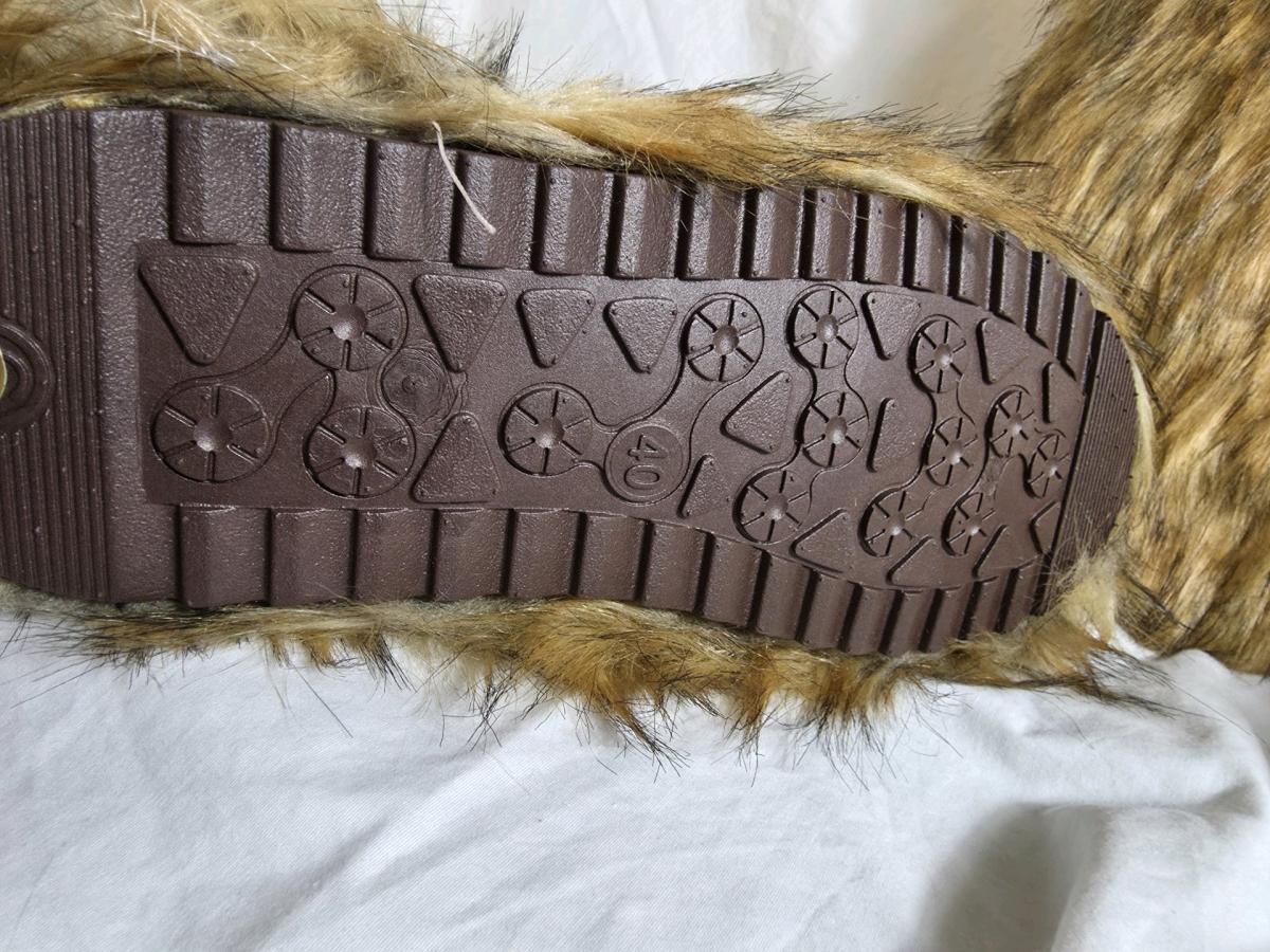 Knee High Black Faux Fur Boots