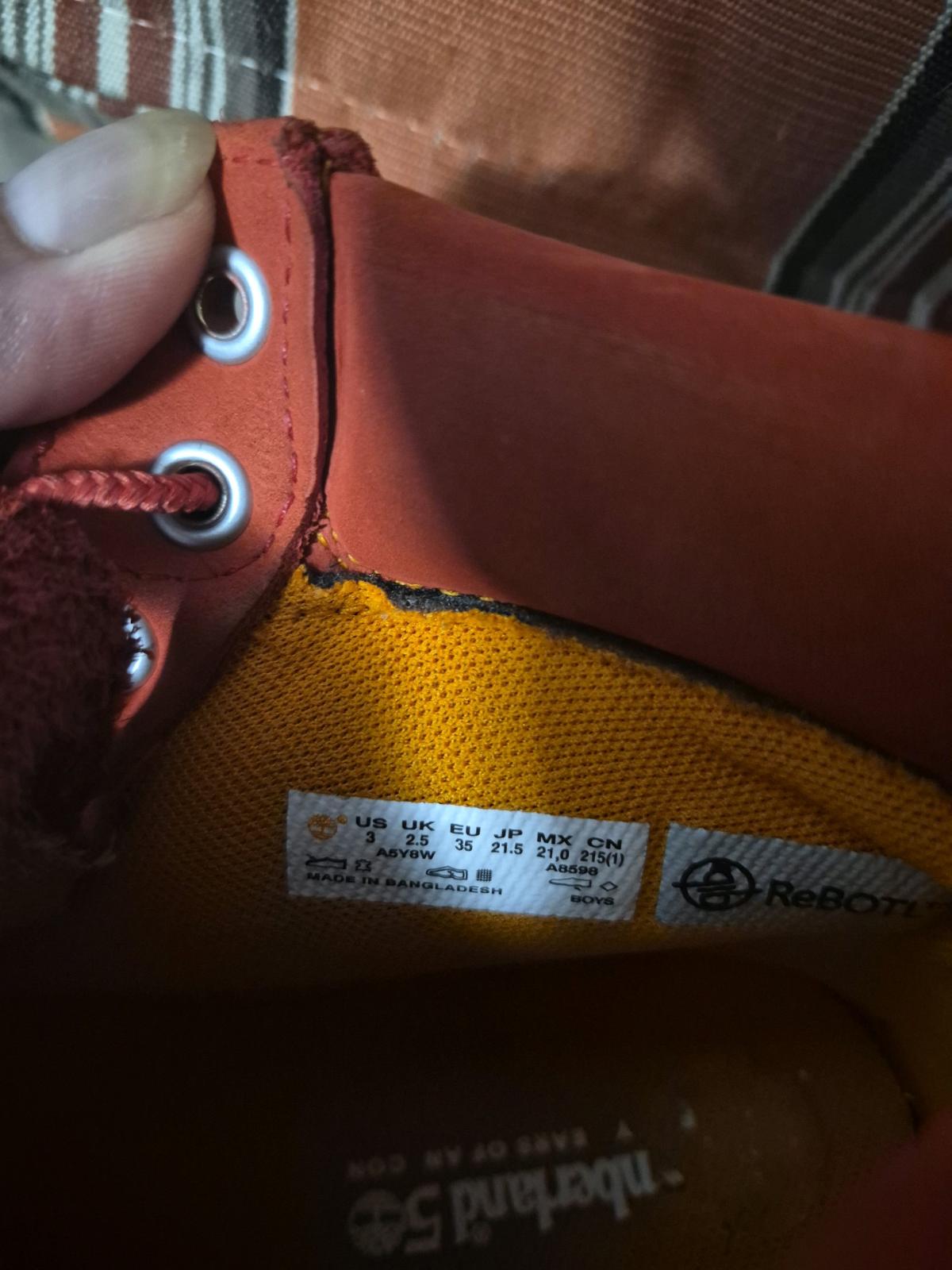 Timberland Premium 6Inch Waterproof Boots Red Good Condition