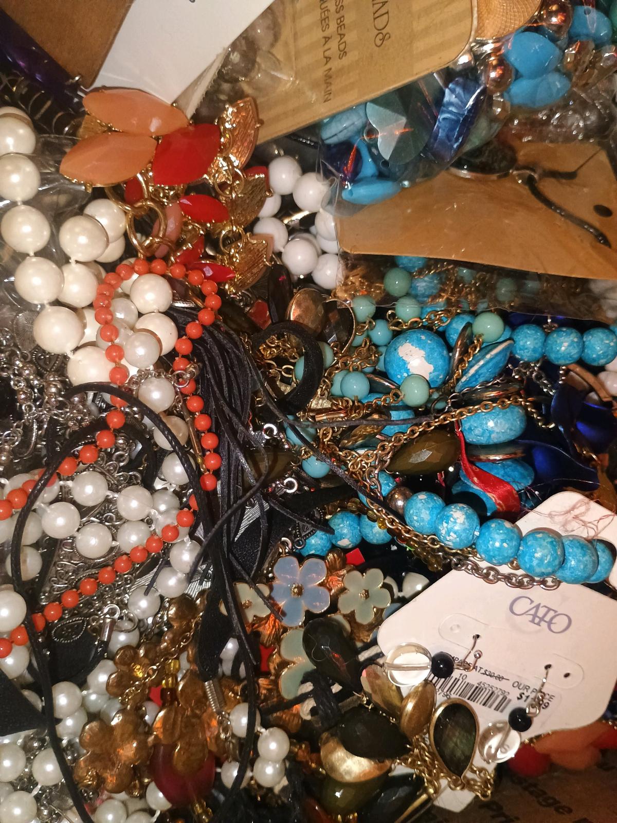 8lbs of random jewelry and beads