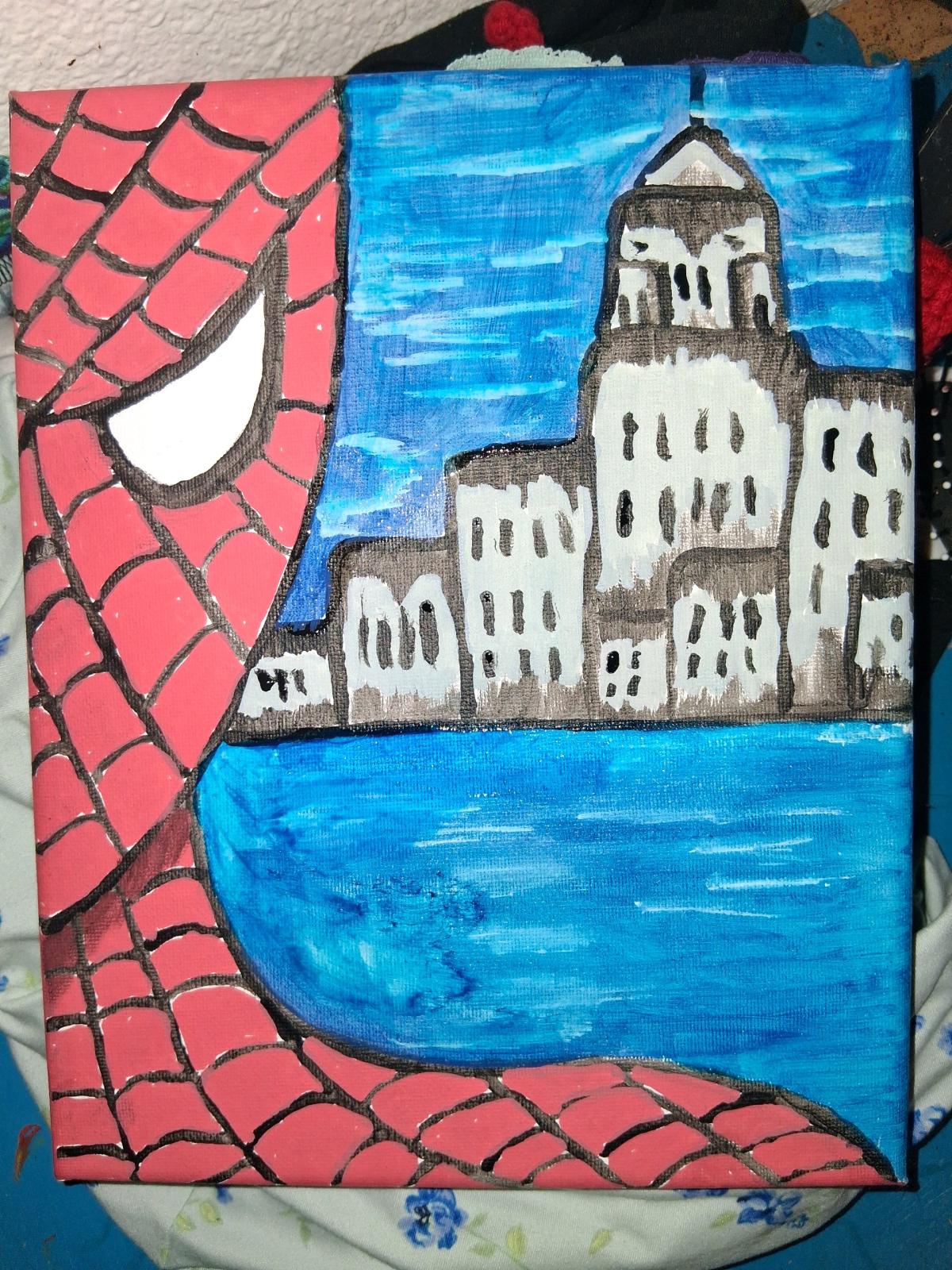 Spiderman Acrylics painting