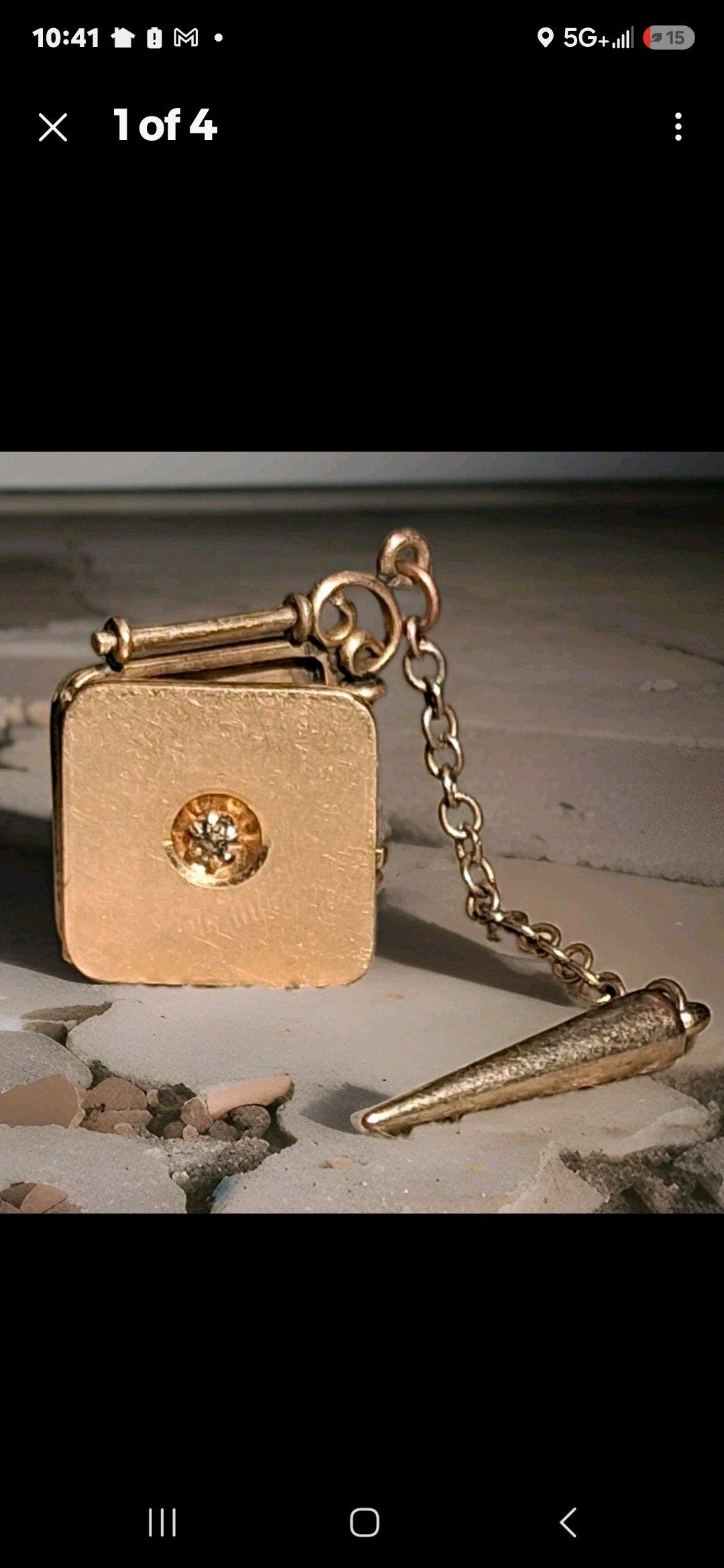 Antique Latd Victorian pocket watch fob by BB Co