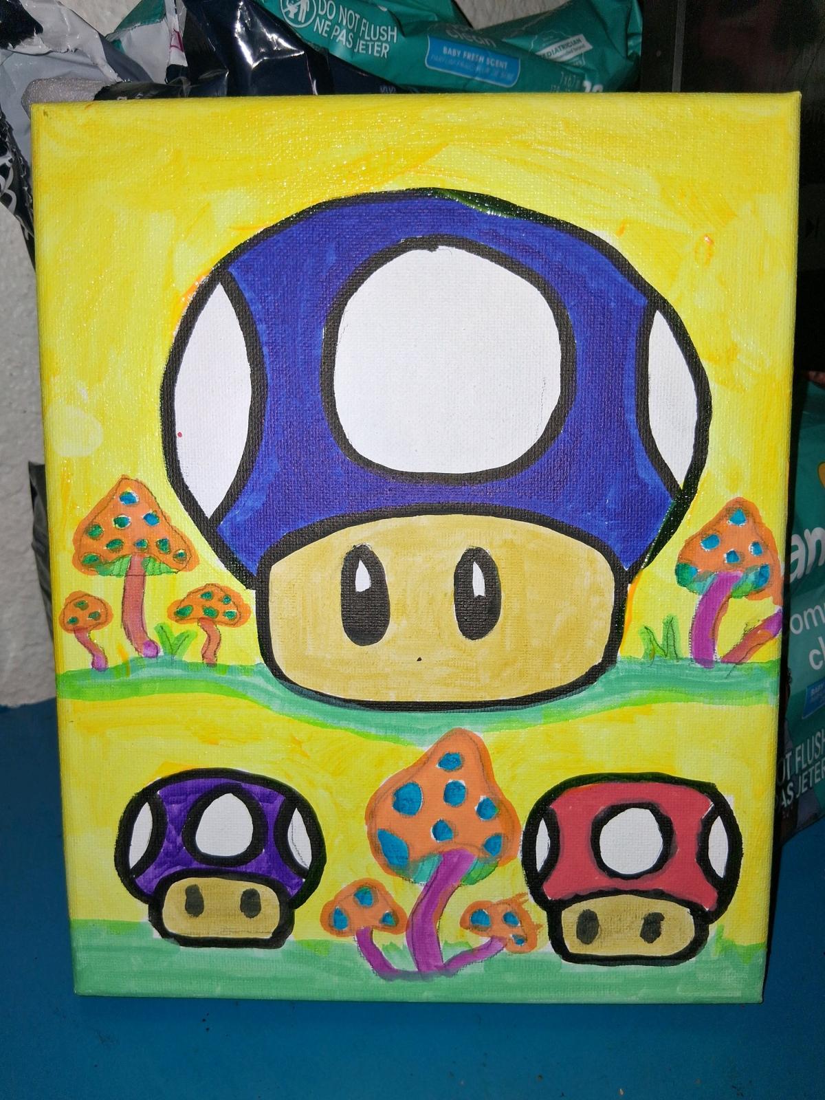 mushroom people painting
