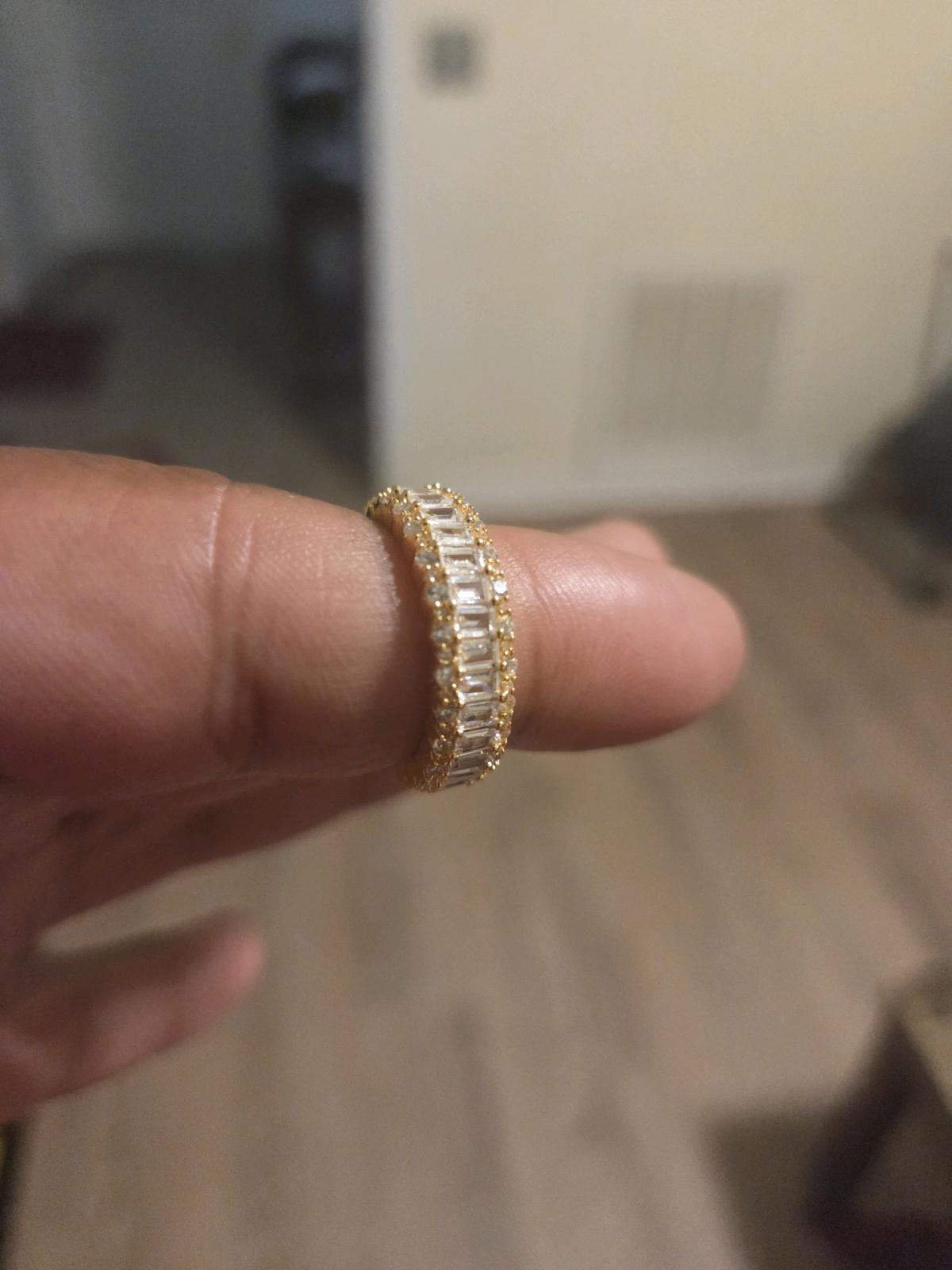 Eternity band with cubic zirconia size 7 or 8