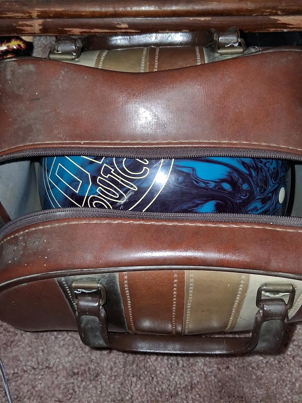 bowling ball and bag