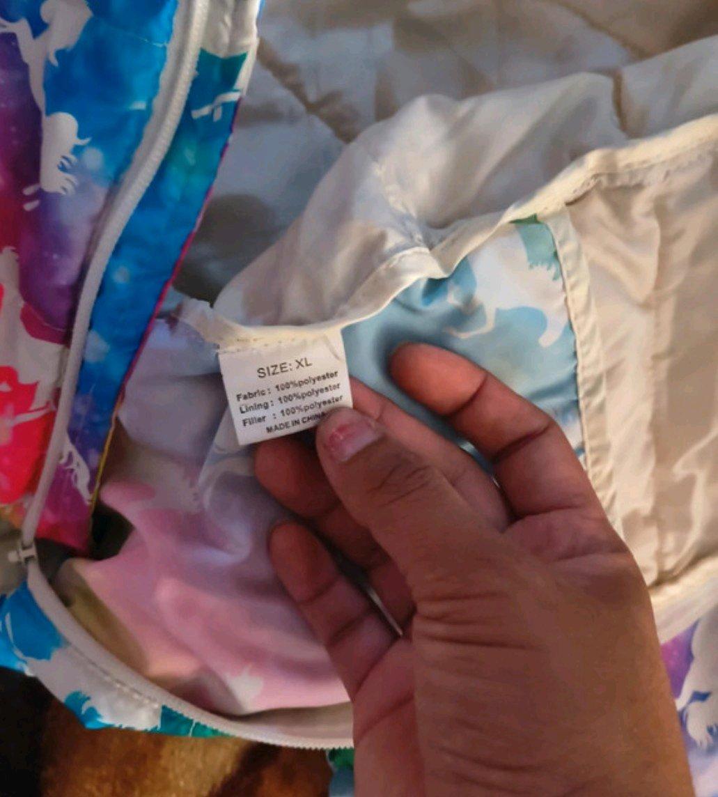 chamarra de unicornio talla XL