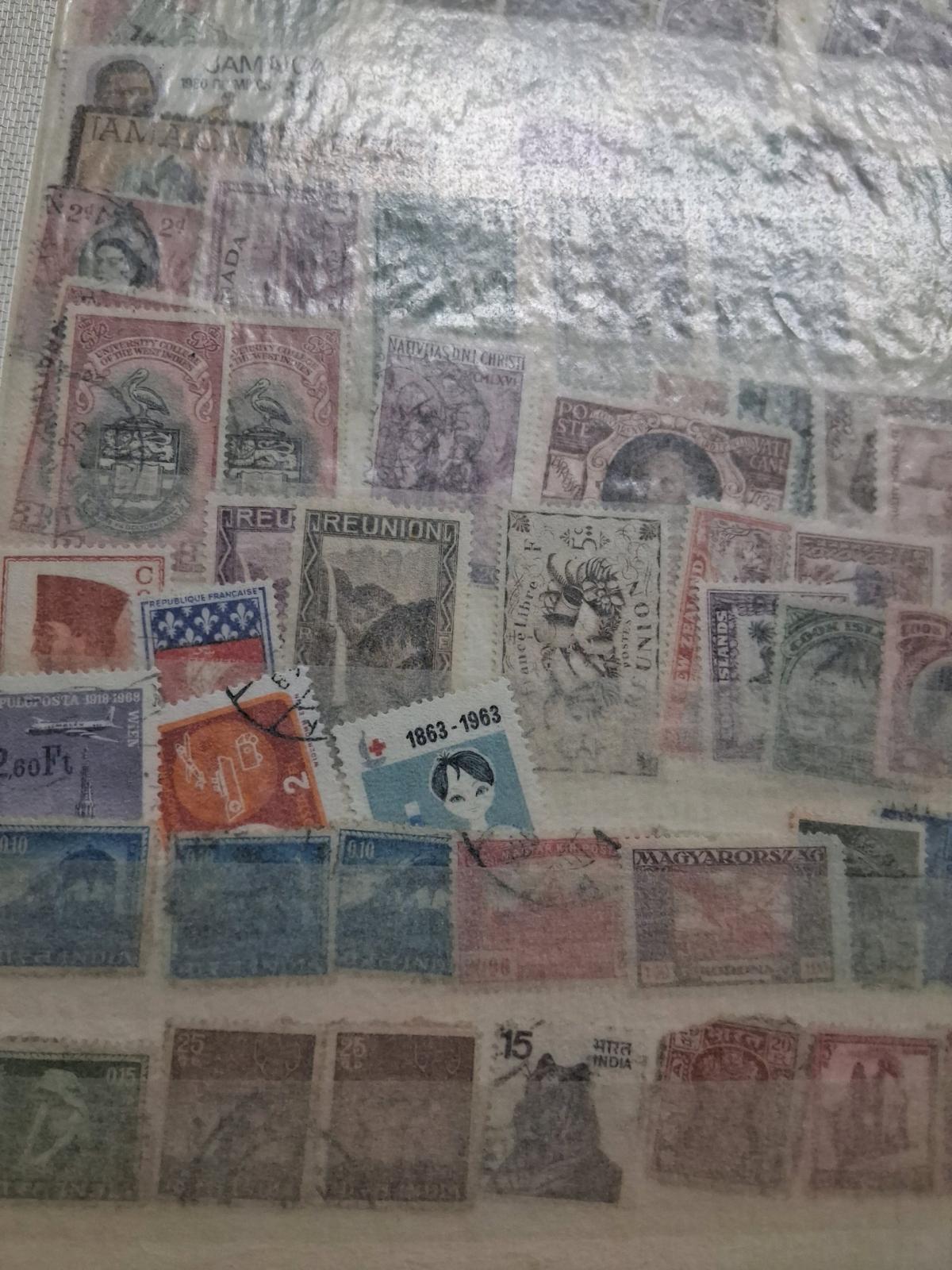 old antique 20 plus page front and back world stamp binder