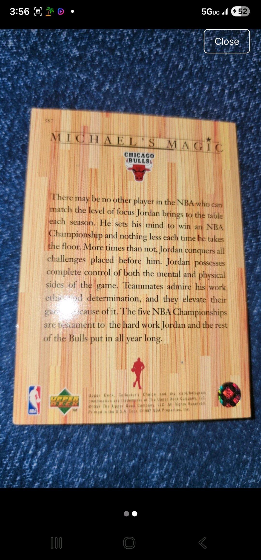 Michael Jordan card