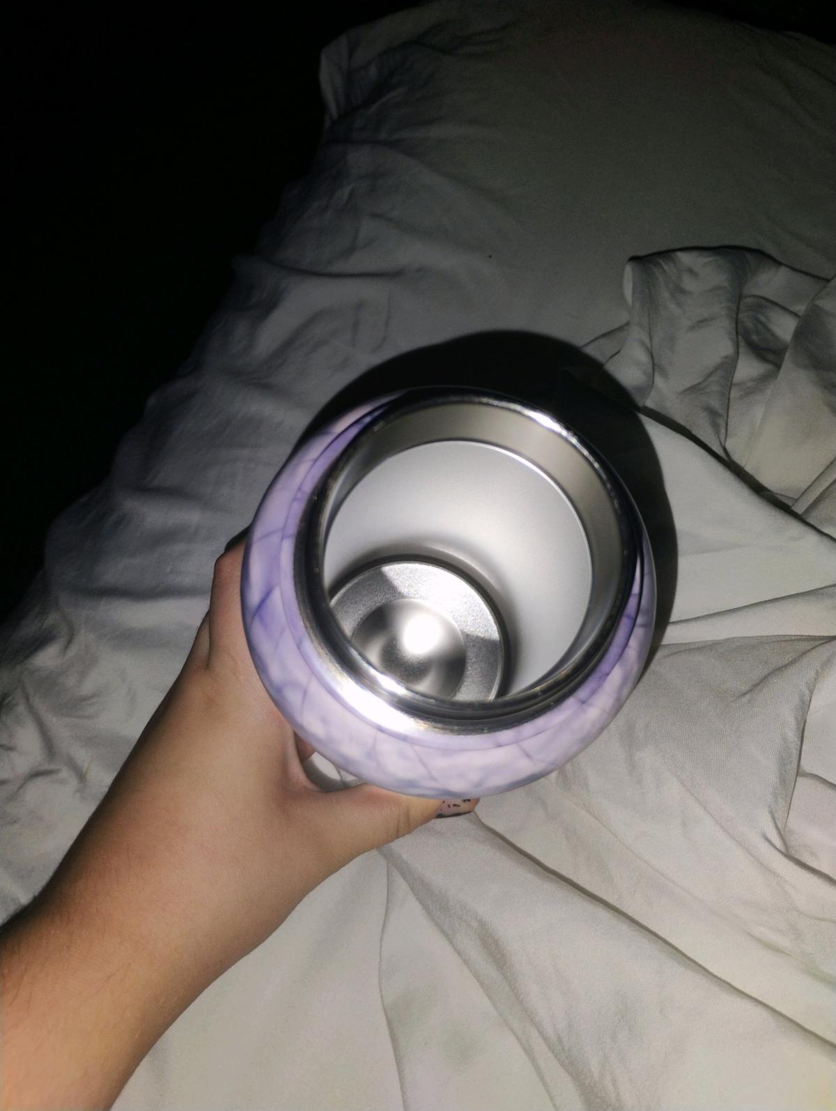 medium sized metal wolf water bottle