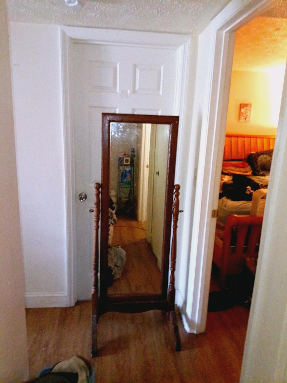 18th century  swinging mirror  6ft tall 3ft wide