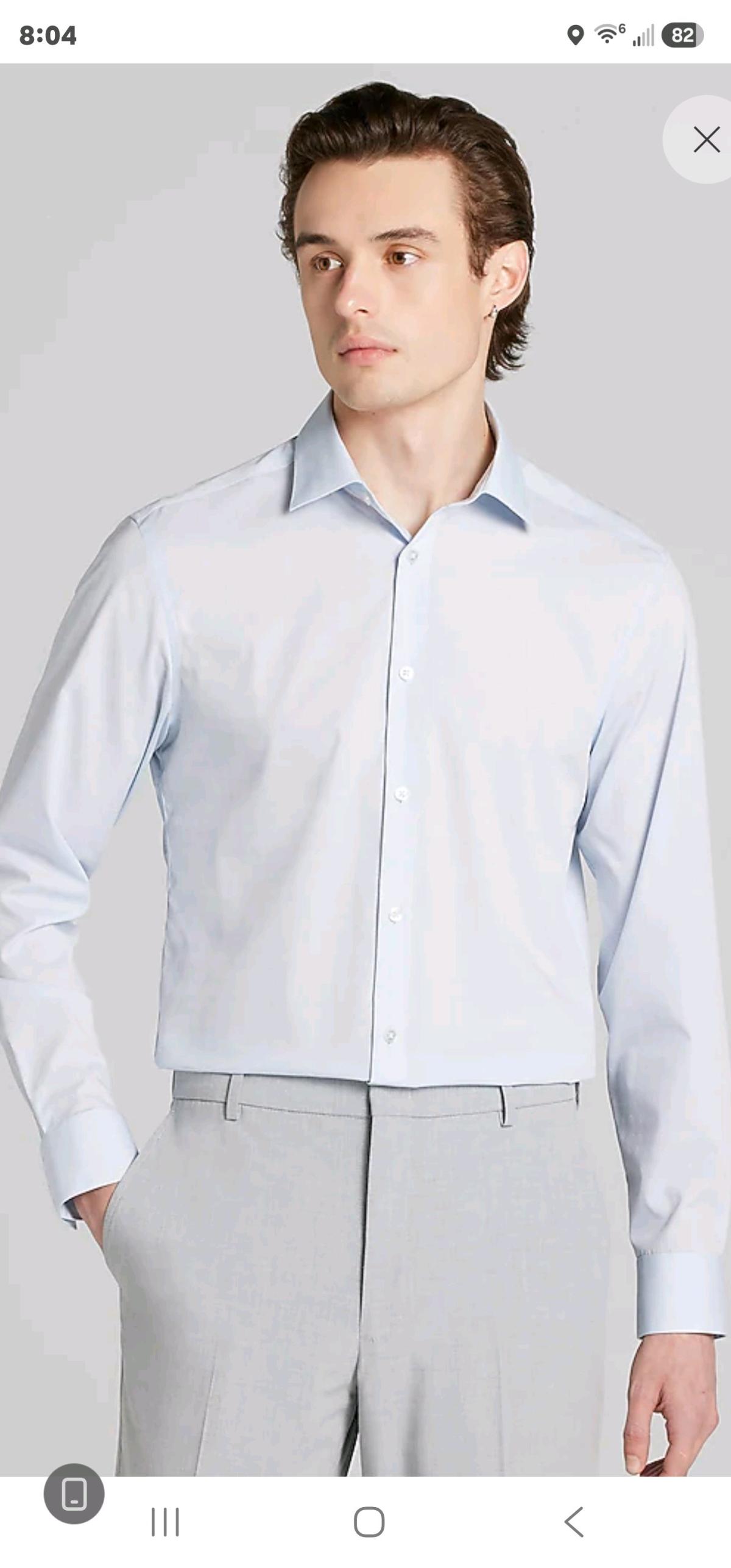 business man office shirt  size L long sleeve