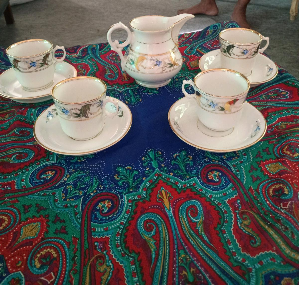 Vintage Antique Demitasse Espresso Tea Coffee Set Porcelain