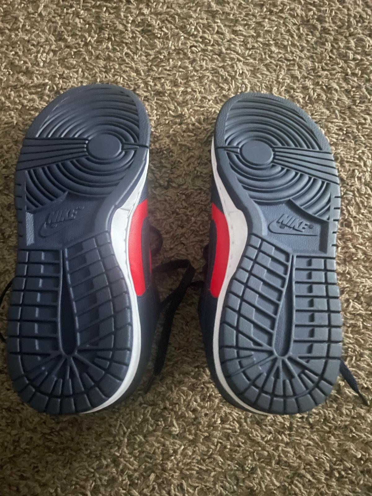 nike dunk low retro navy red shoes