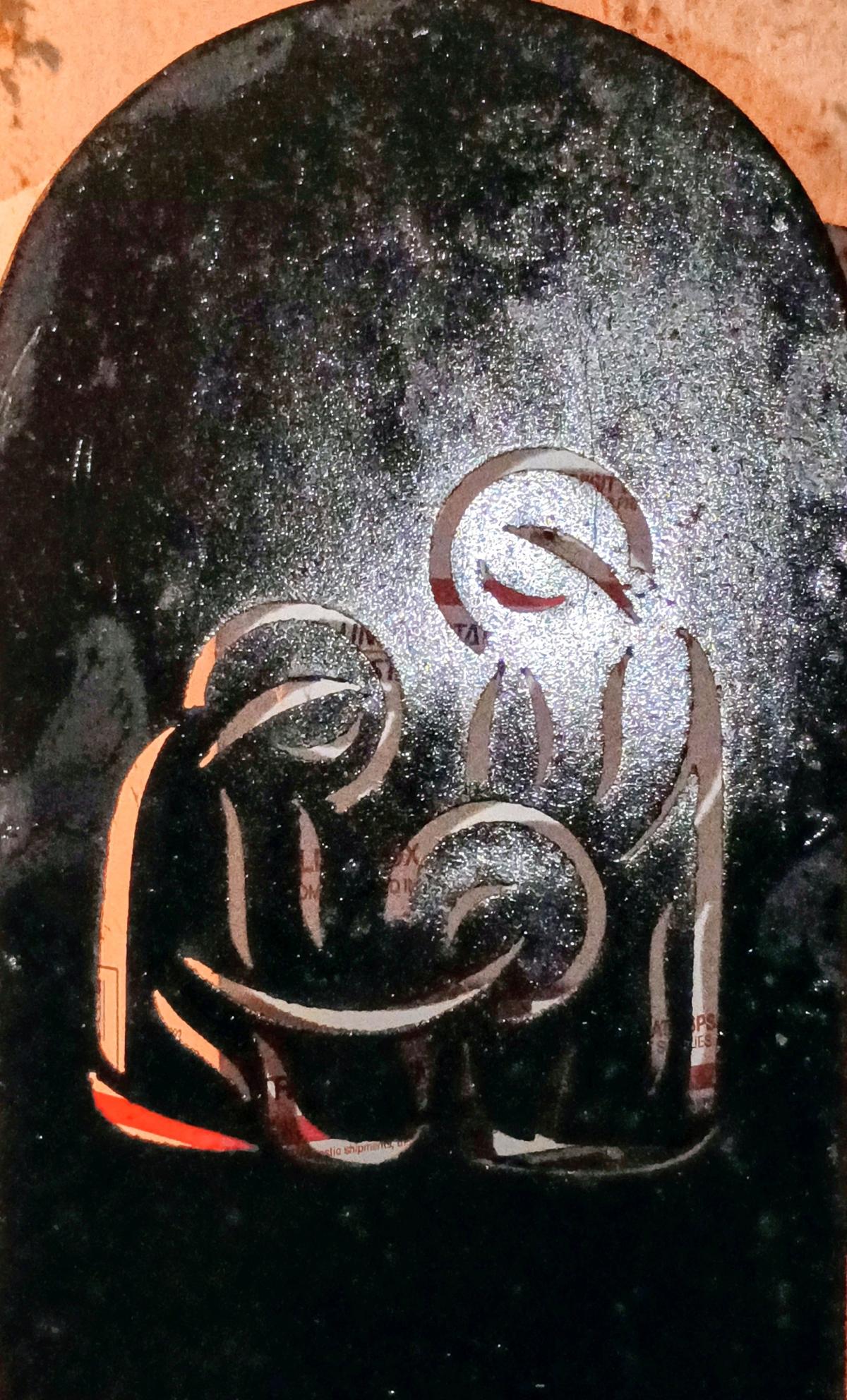 Black Meta candle holder