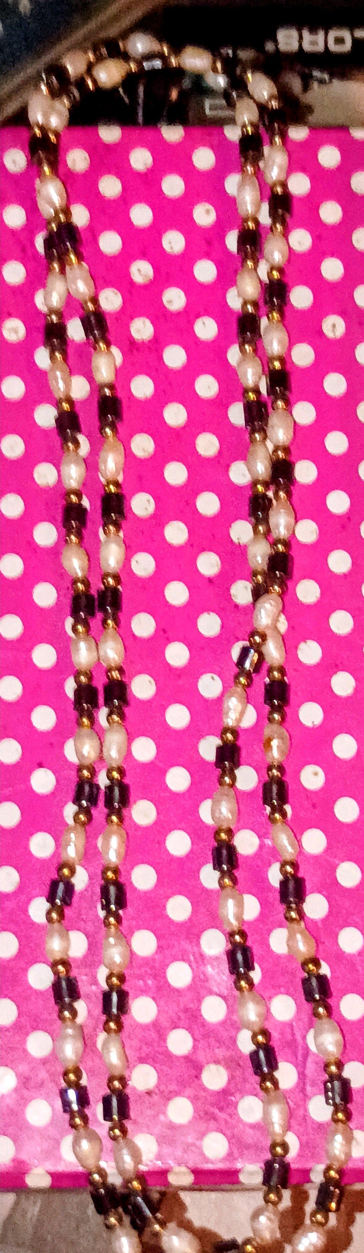 Beeded Black and White necklace
