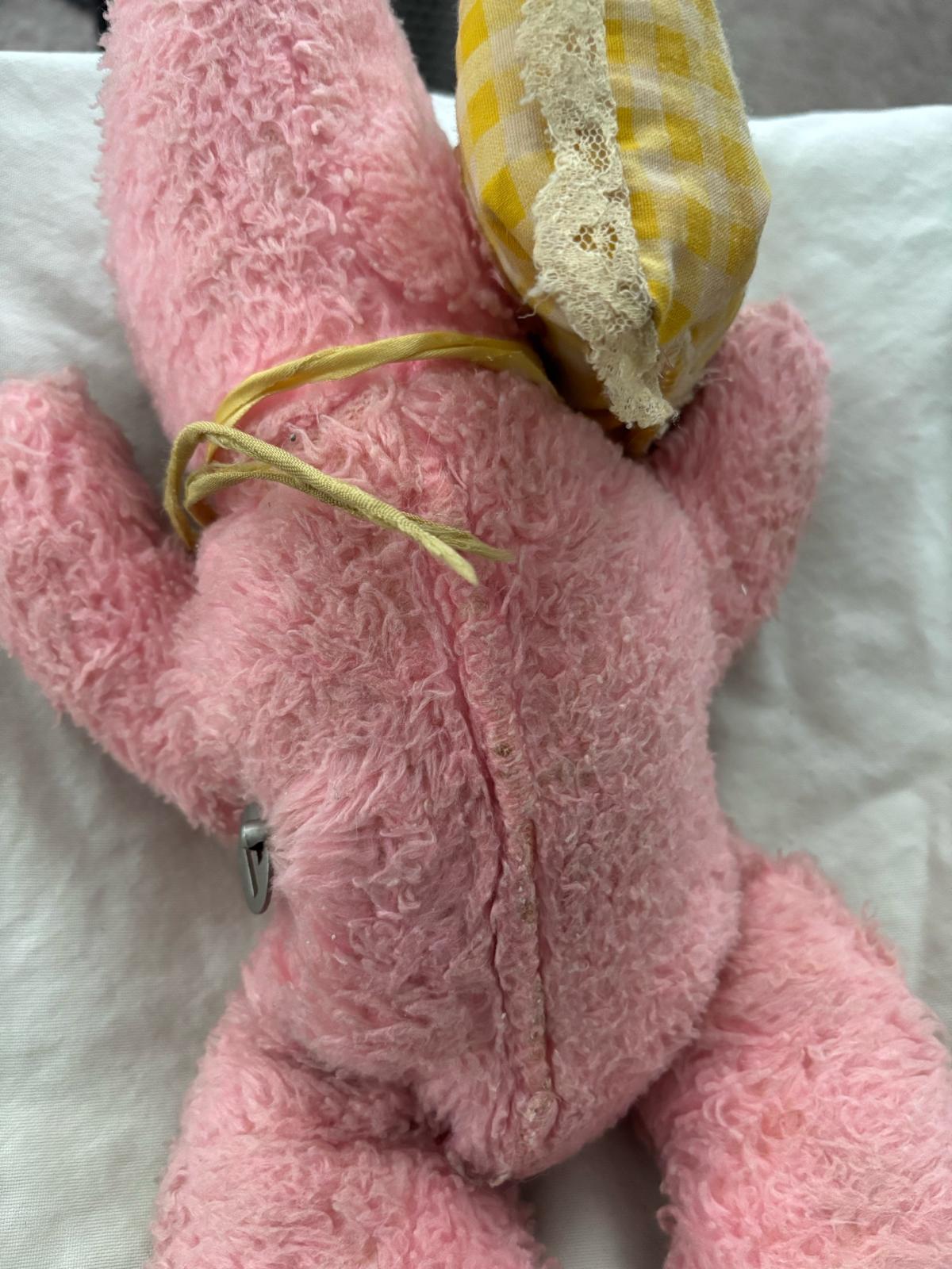 1950s Rushton rubber face musical plush doll
