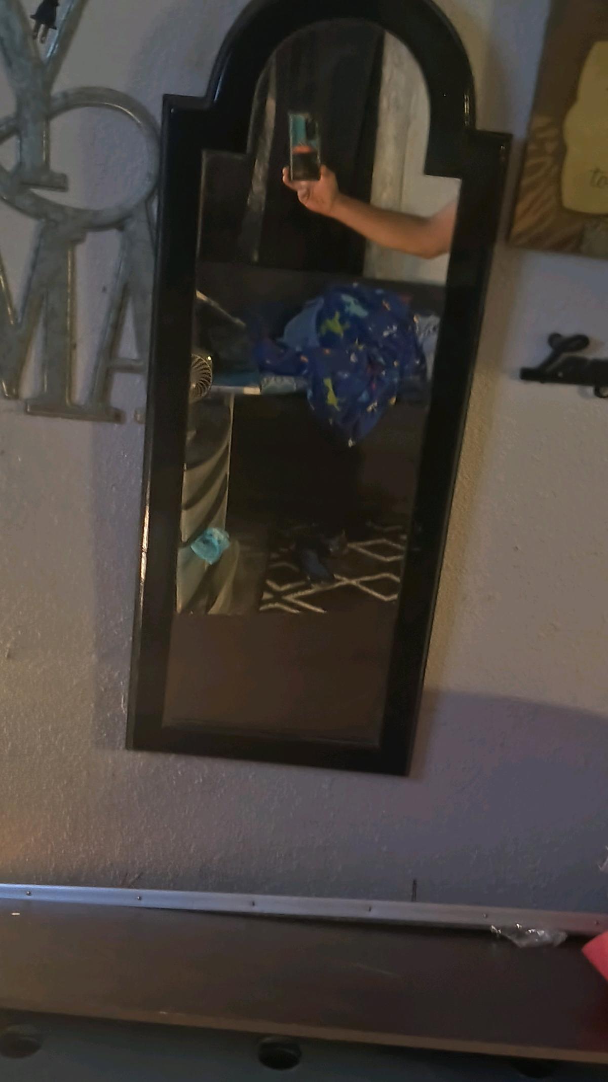 its antique wooden frame mirror 16 by 40 inch