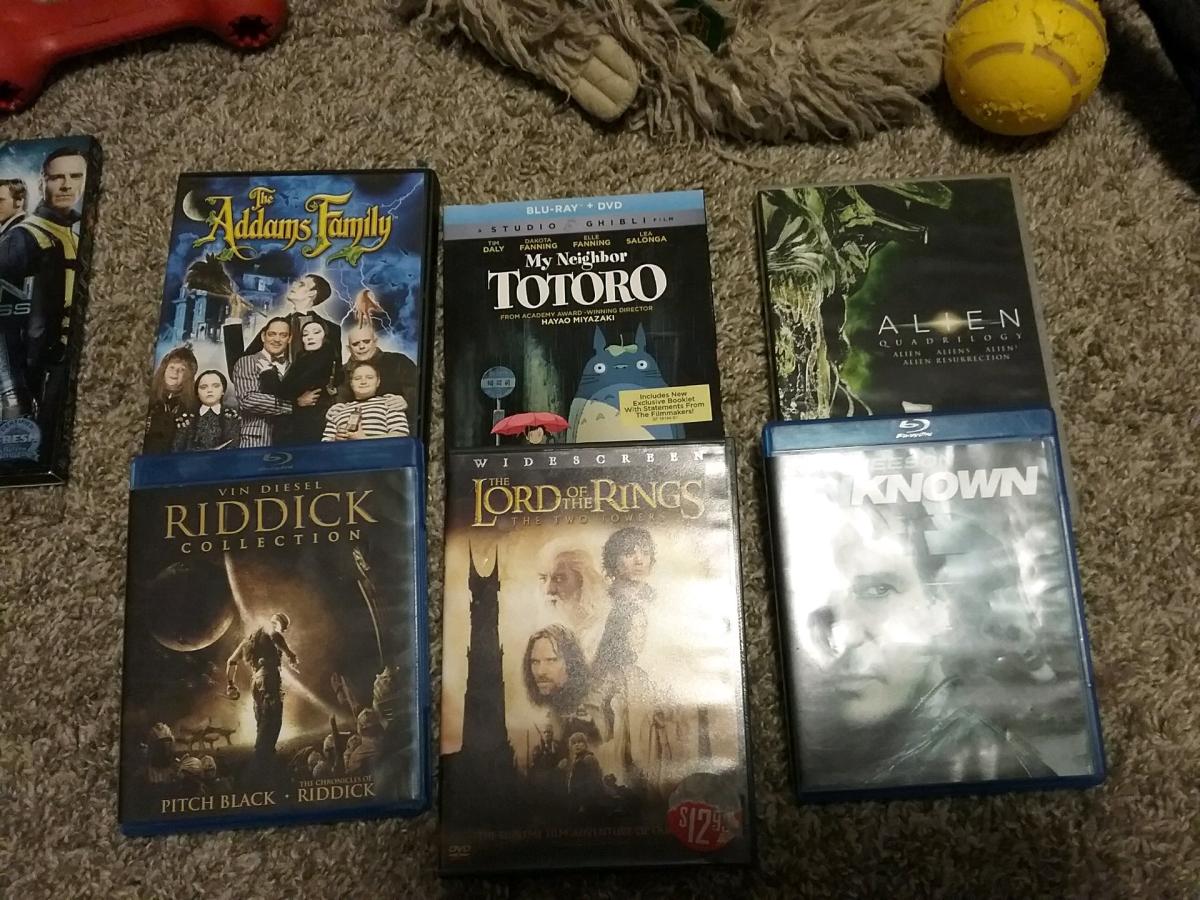 Assorted games and dvds