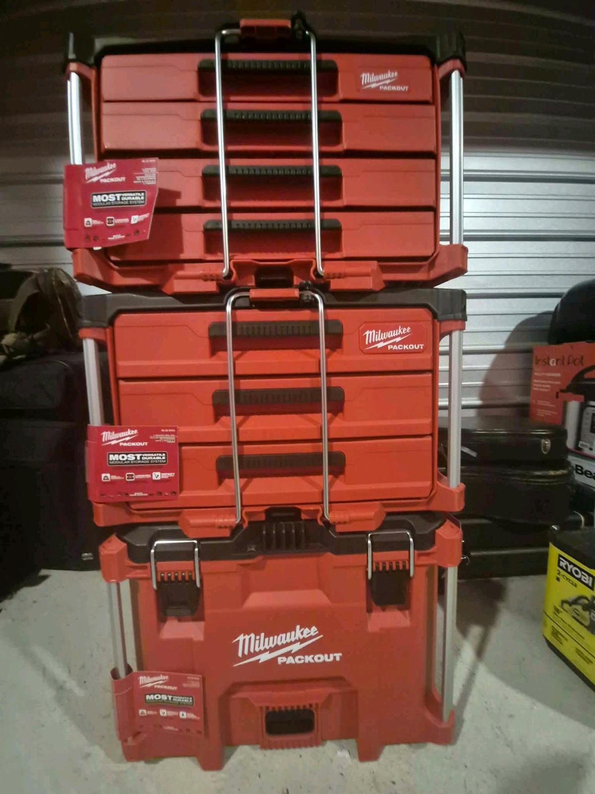 Milwaukee pack out 3 Piece Tool Box Stack