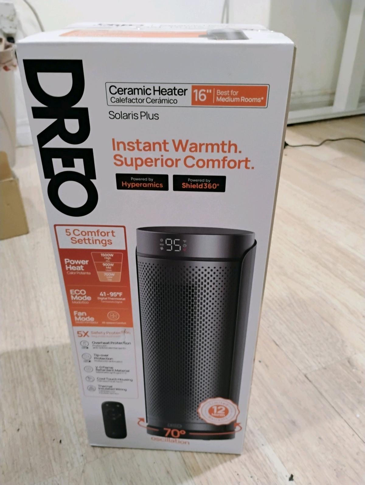 Dreo Solaris Plus 16 Ceramic Space Heater  1500W