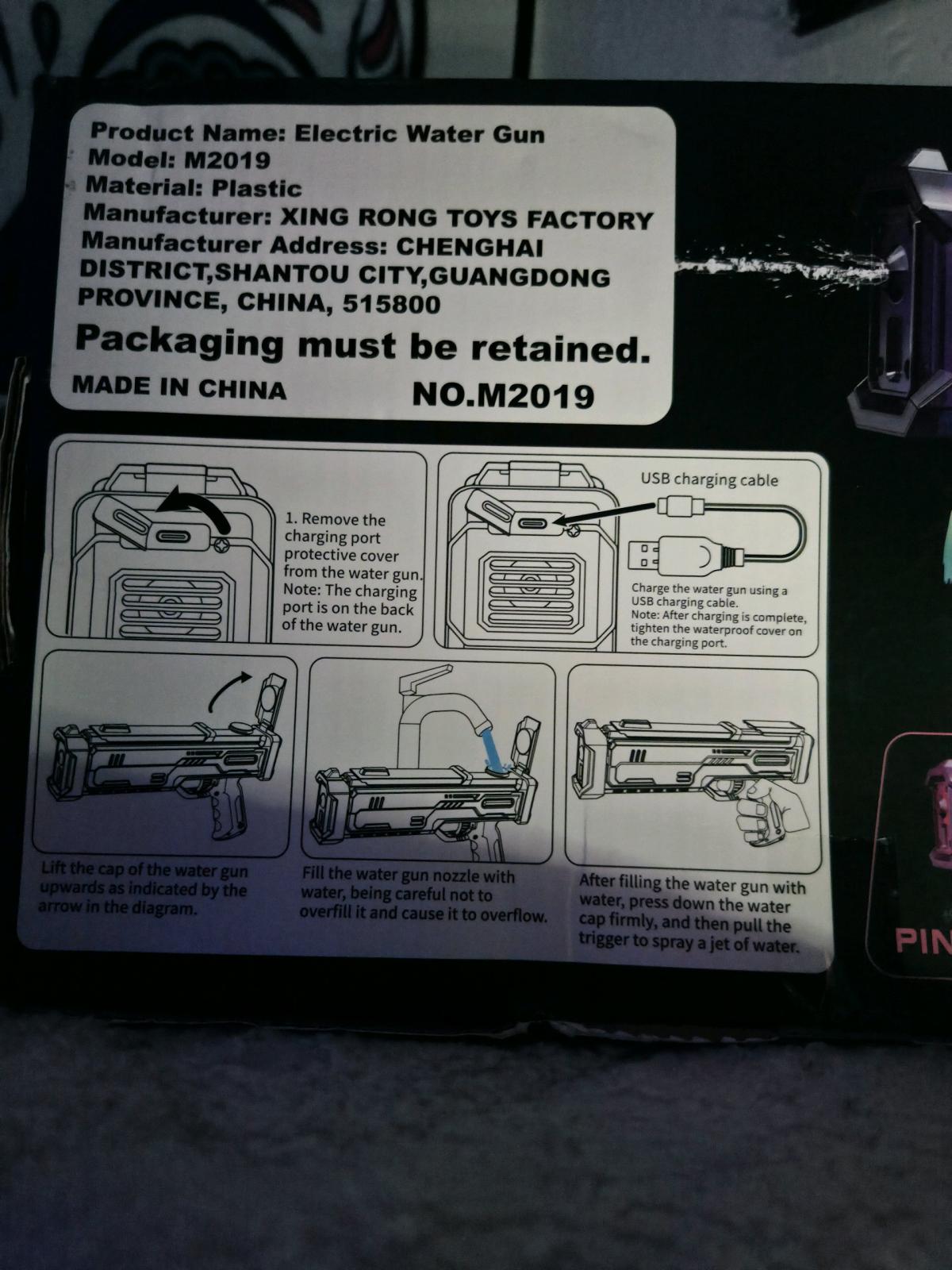 fully automatic electric water gun