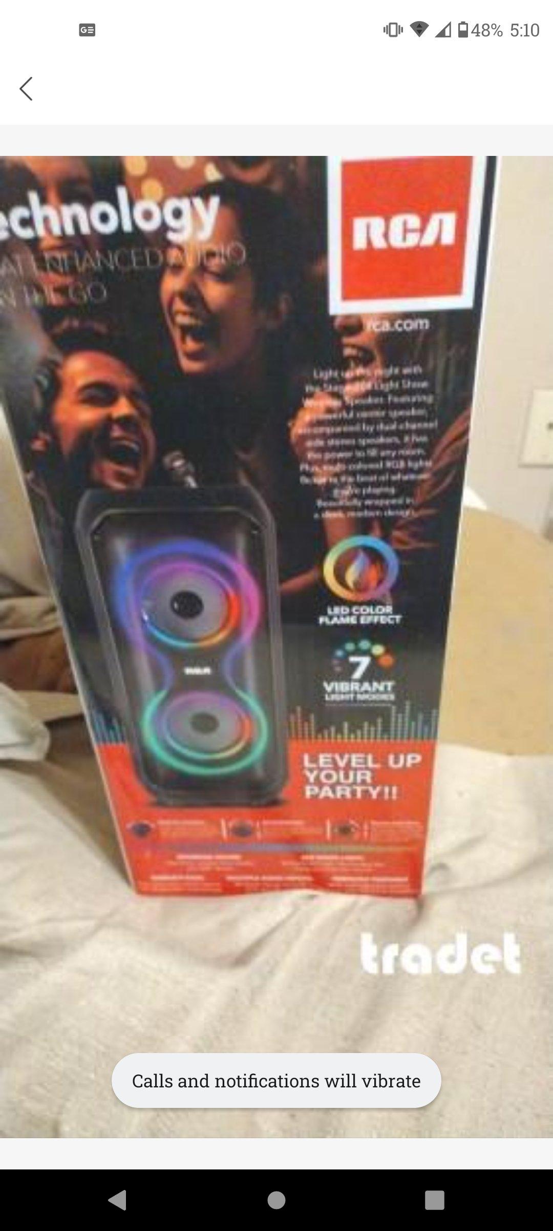 brand new rca party speaker never used