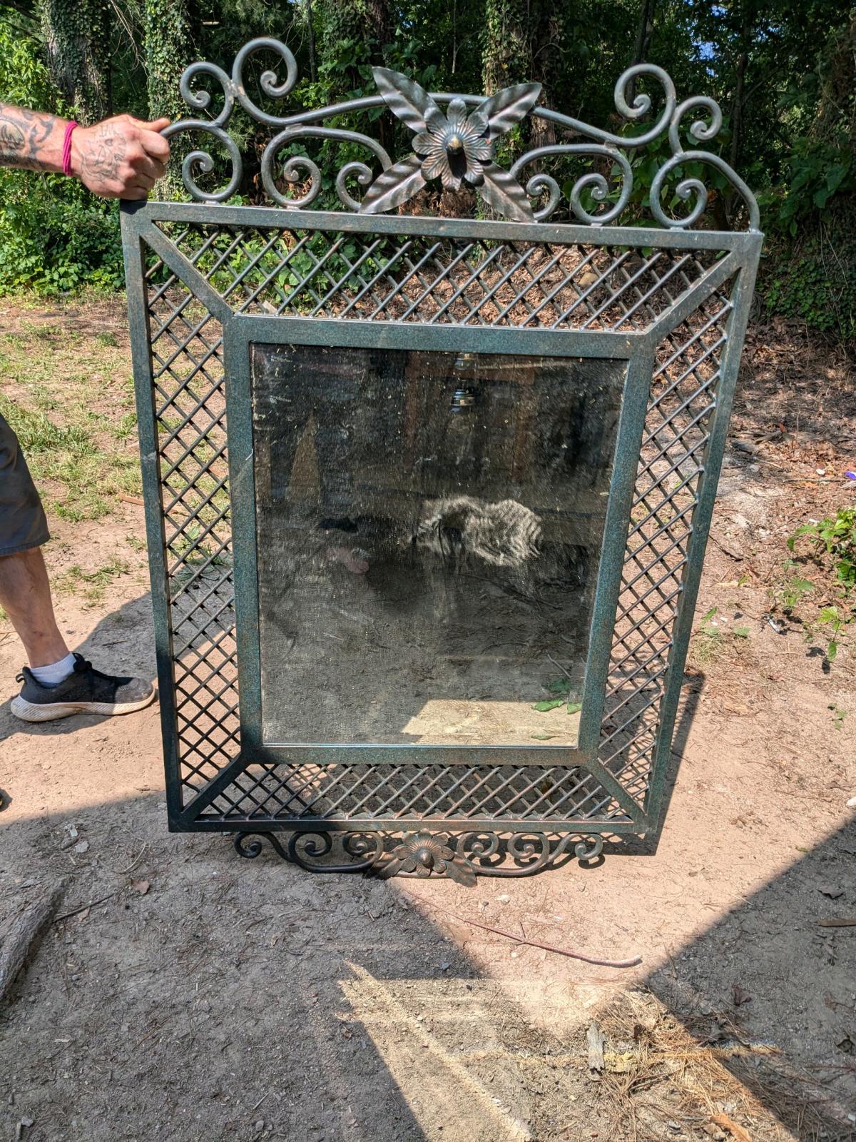 Ethan Allen wrought iron mirror