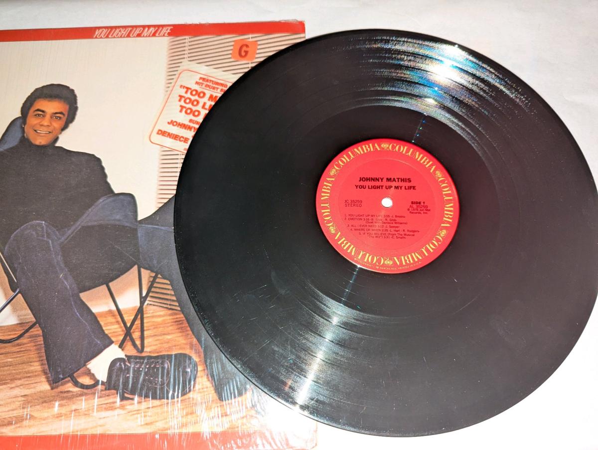 Soul Lot  Johnny Mathis The Platters  2 Pc Vinyl Record Lot