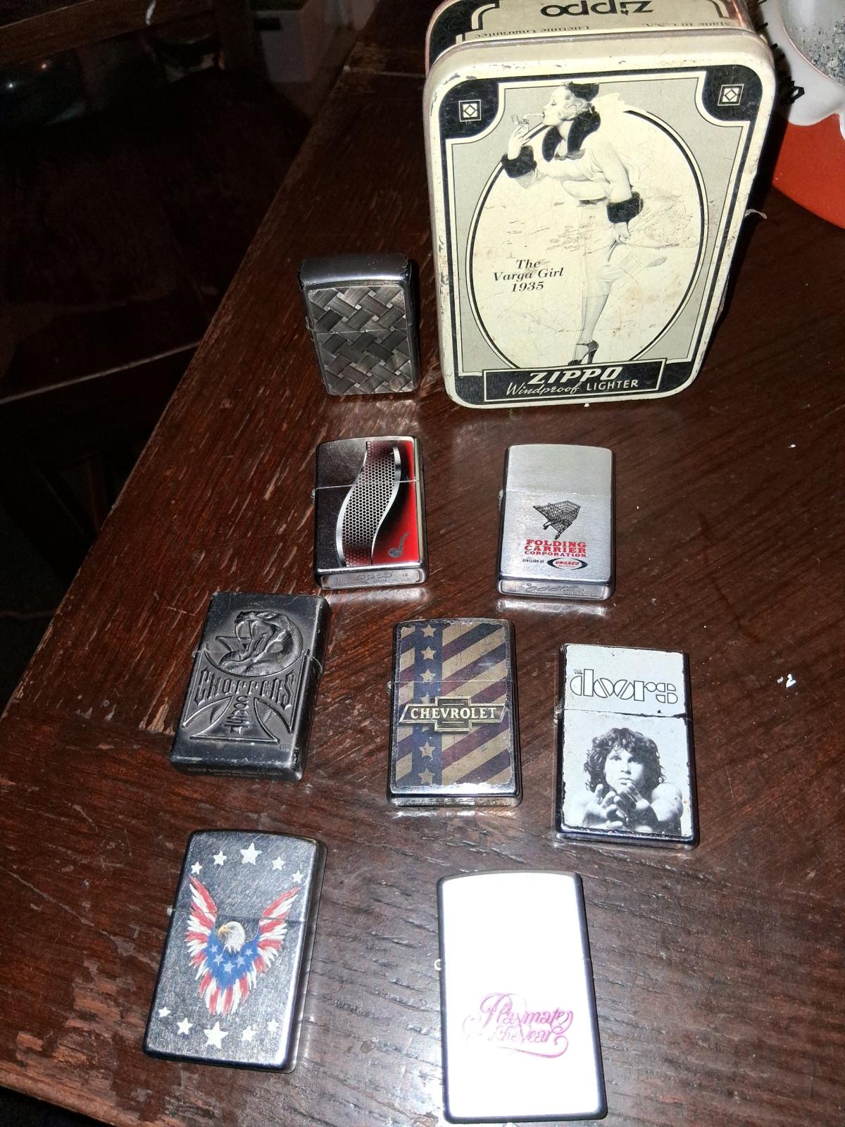 zippo collection wwith 1933 collectors tin