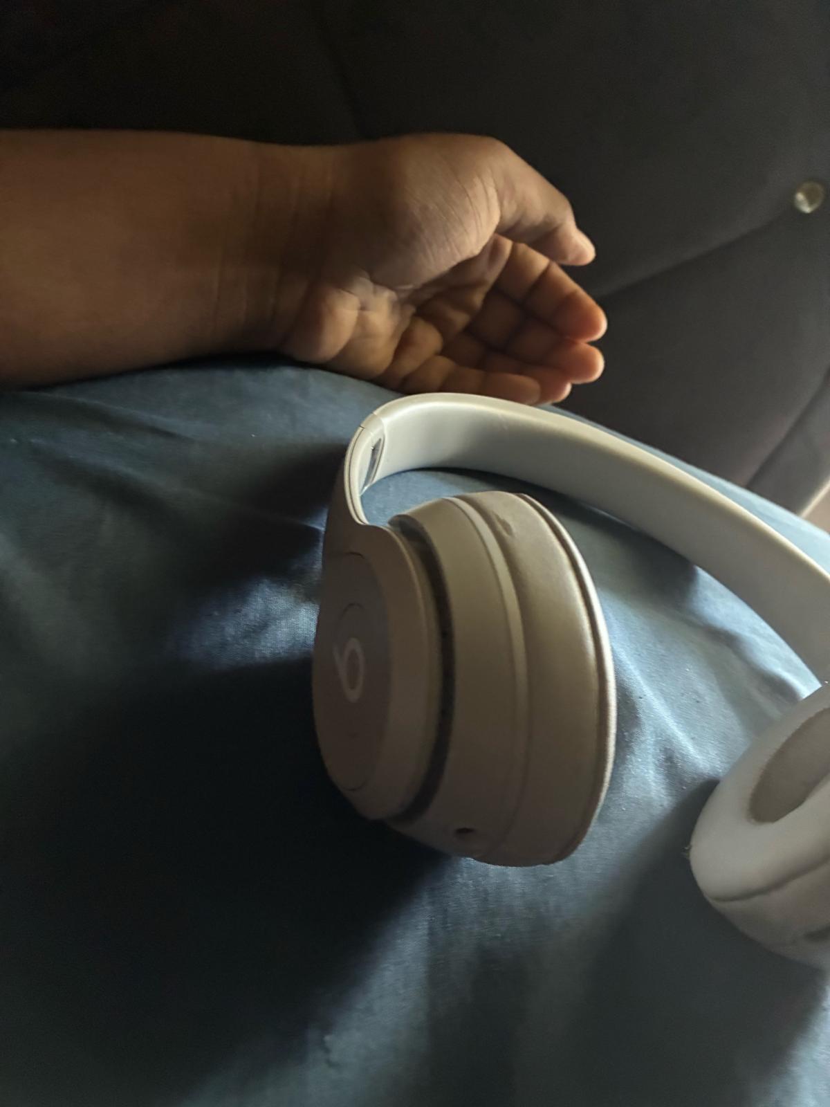 Beats Solo 4 headphones gray and white