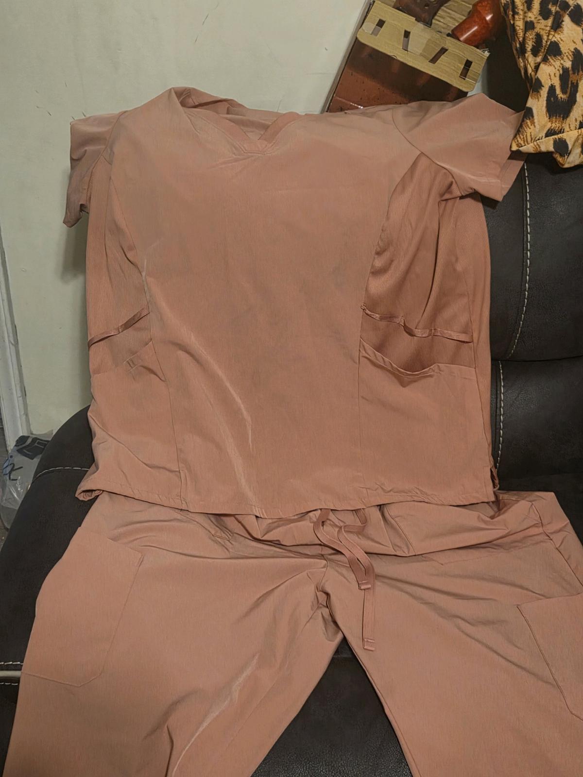 Nursing 2pc scrub set Rosy pink color 2X