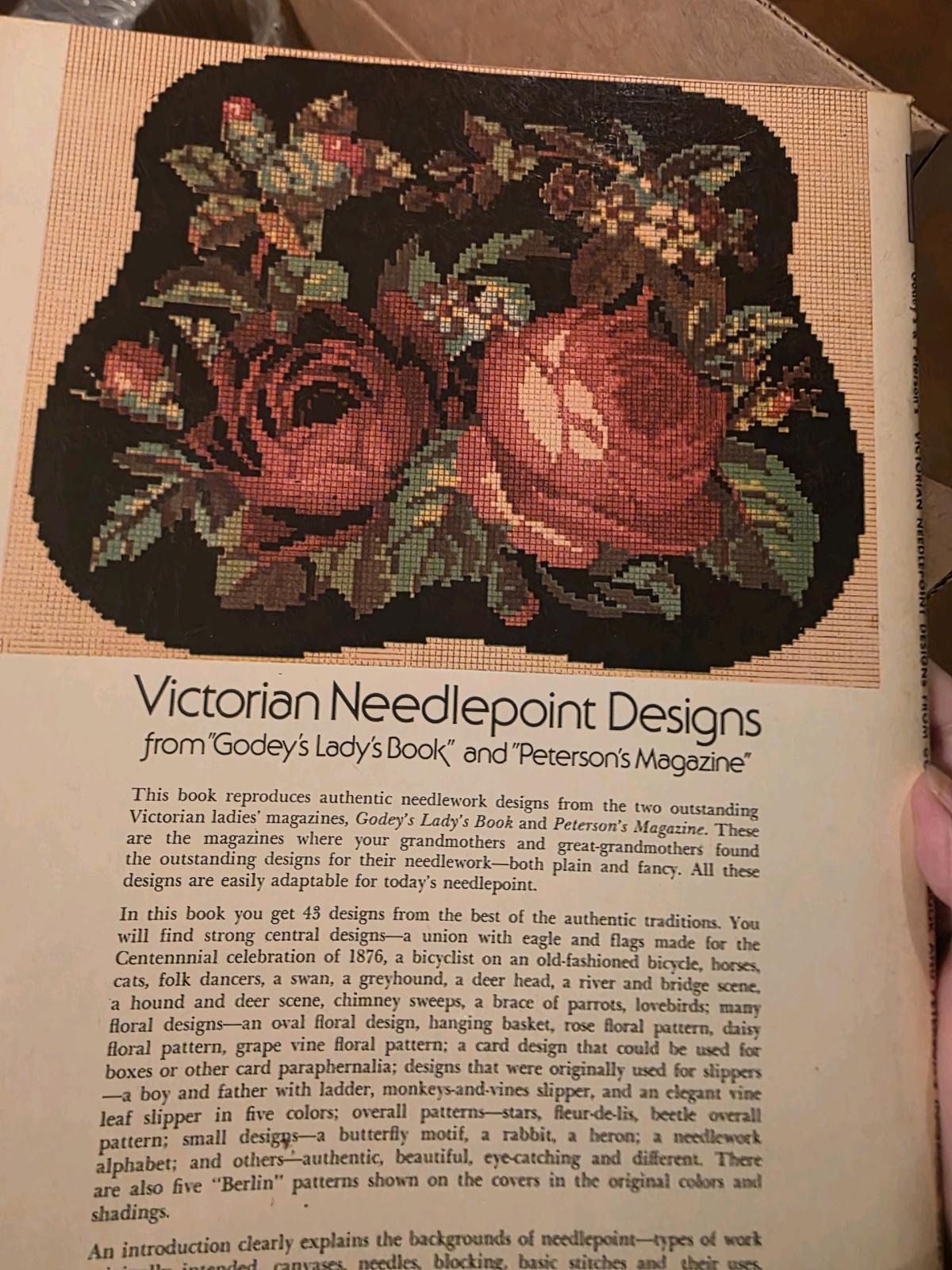 Victorian style needlepoint book
