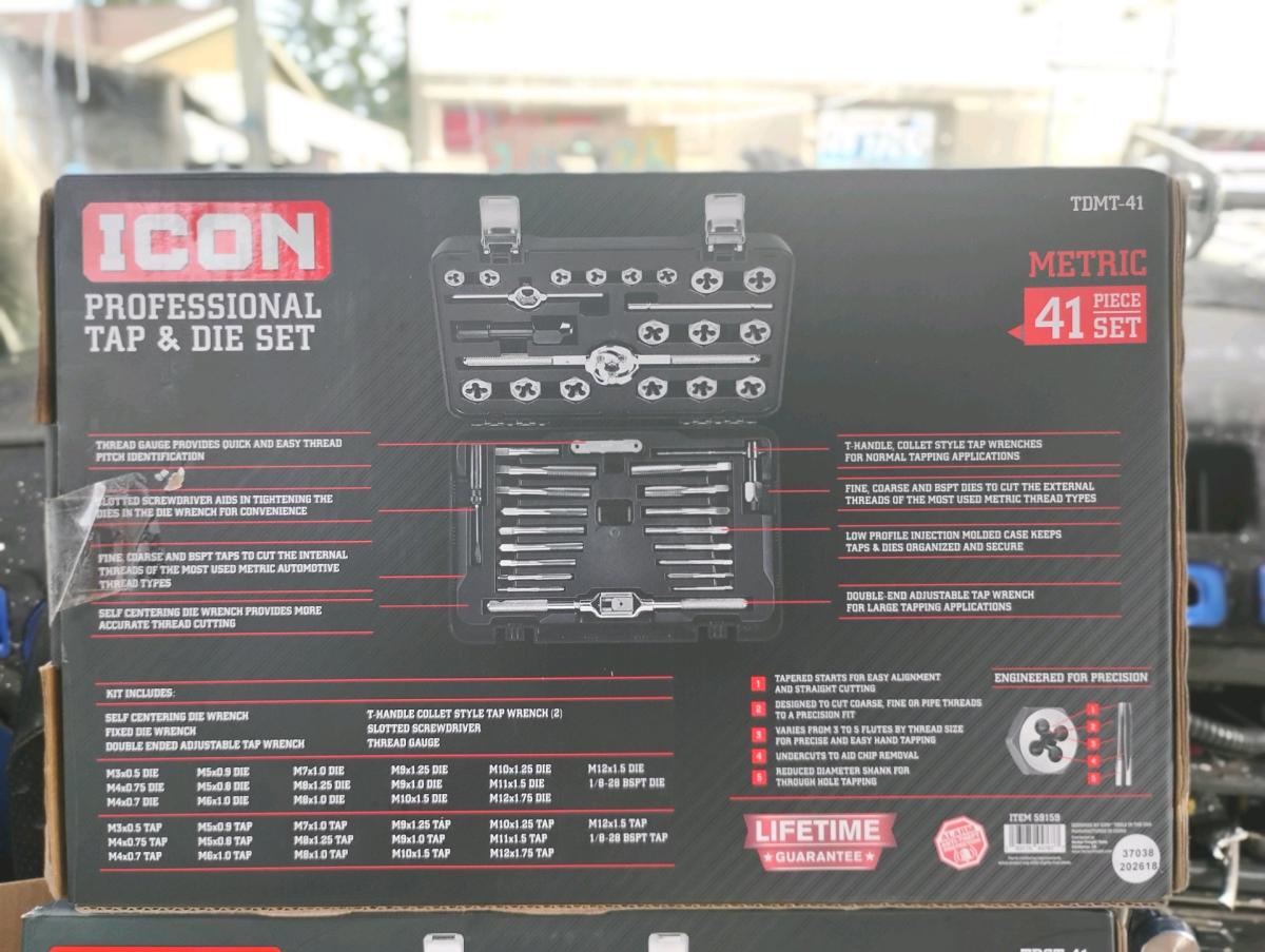 Professional Icon 41 piece Metric Tap and Die Set